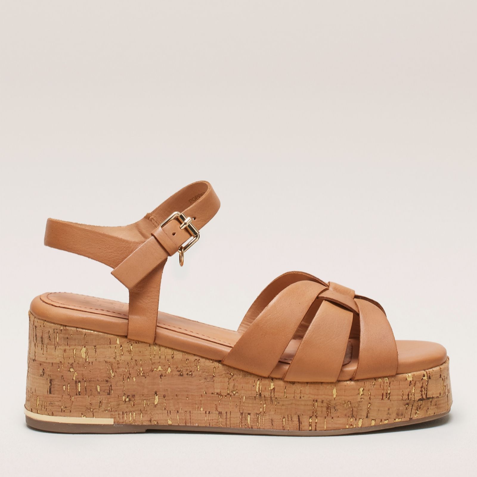 Moda In Pelle Poppiee Leather Wedge Sandal - QVC UK