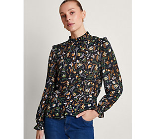Monsoon Finella Pull Over Print Top