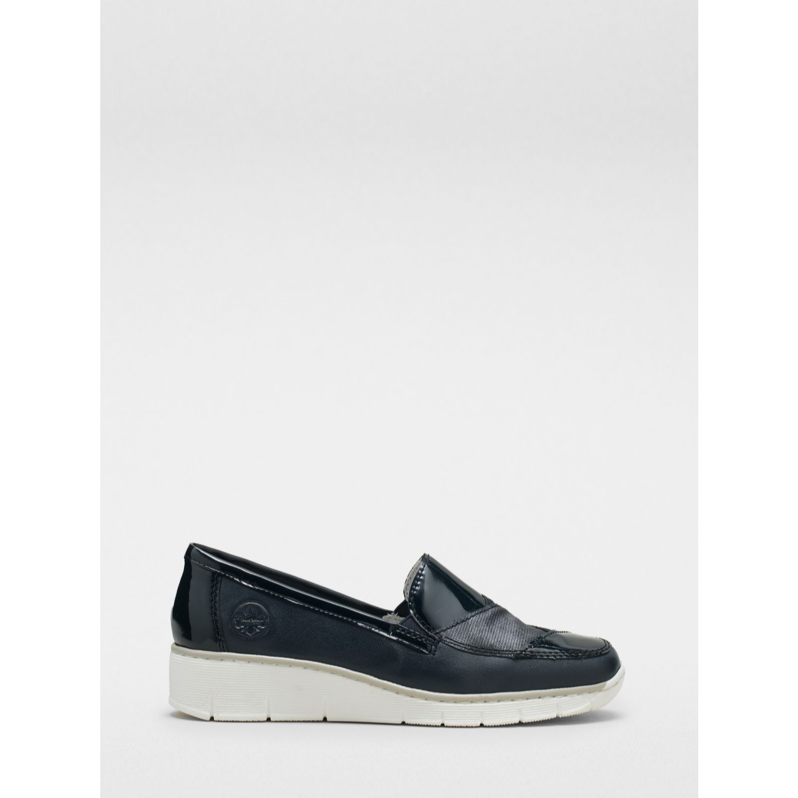 Outlet Rieker Leather Wedge Loafer