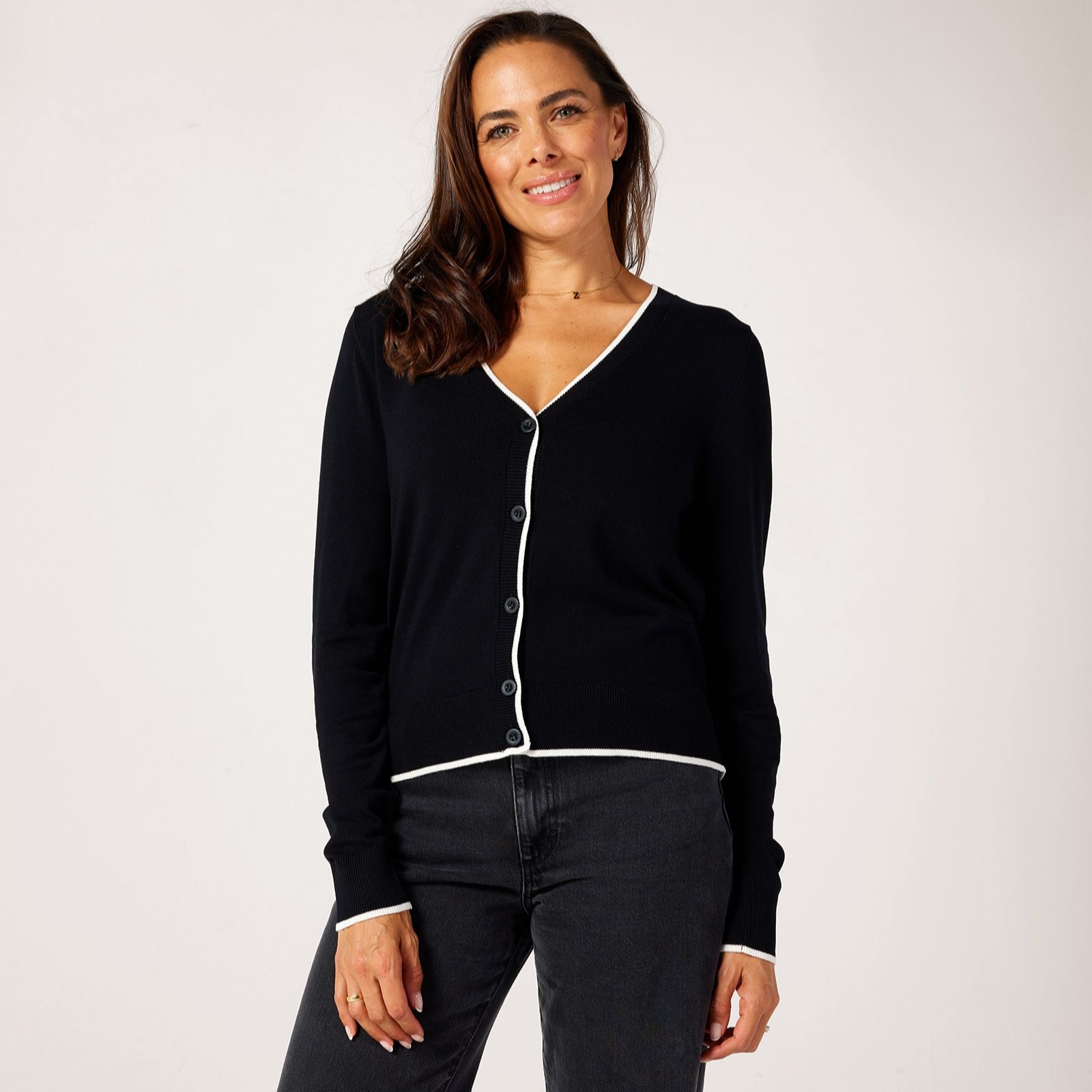 JDY Basica Contrast Knitted Cardigan