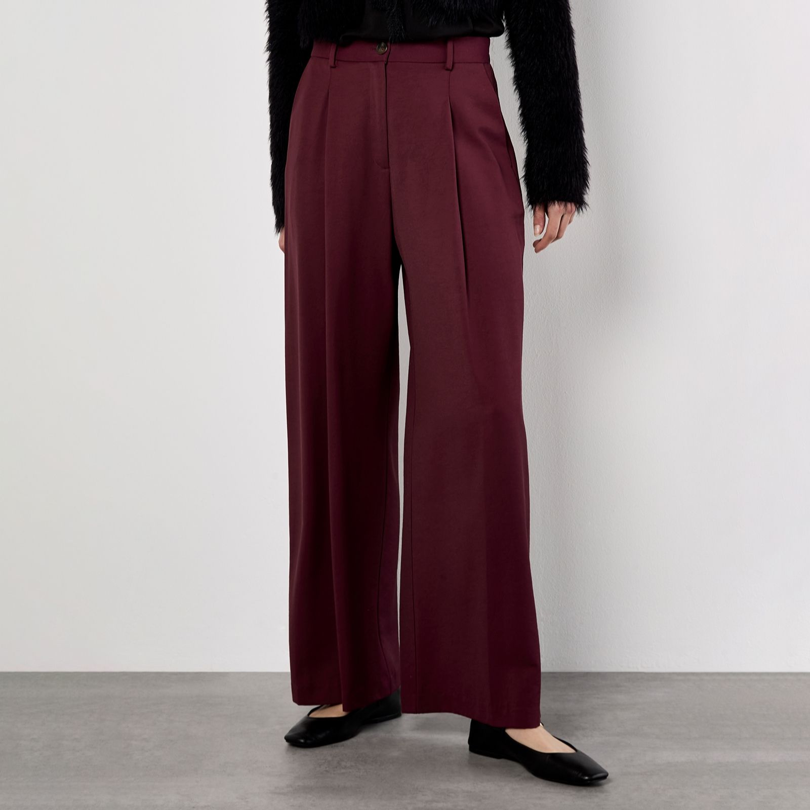 Apricot Tailored Wide Leg Trouser