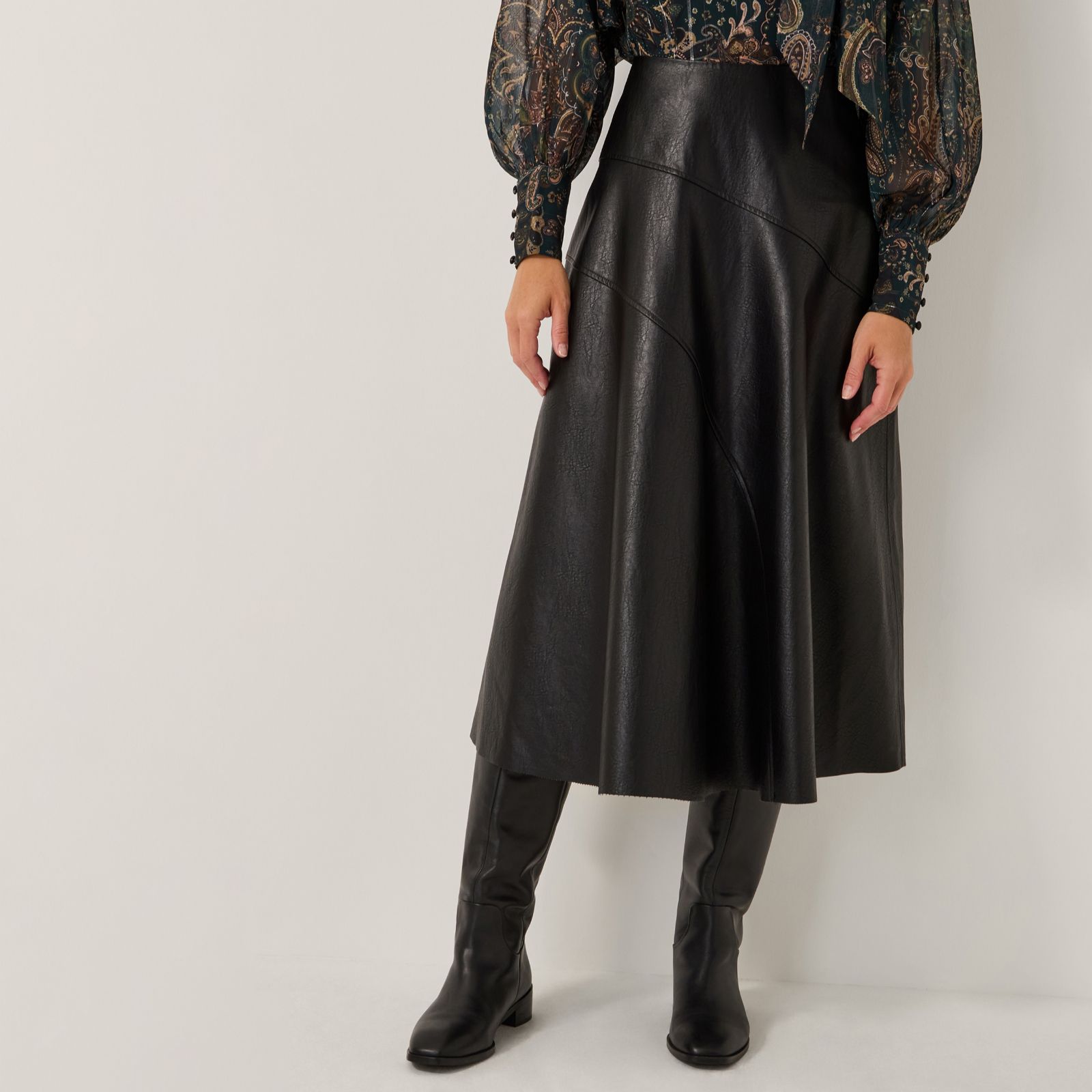 Monsoon Marnie Seam PU Skirt