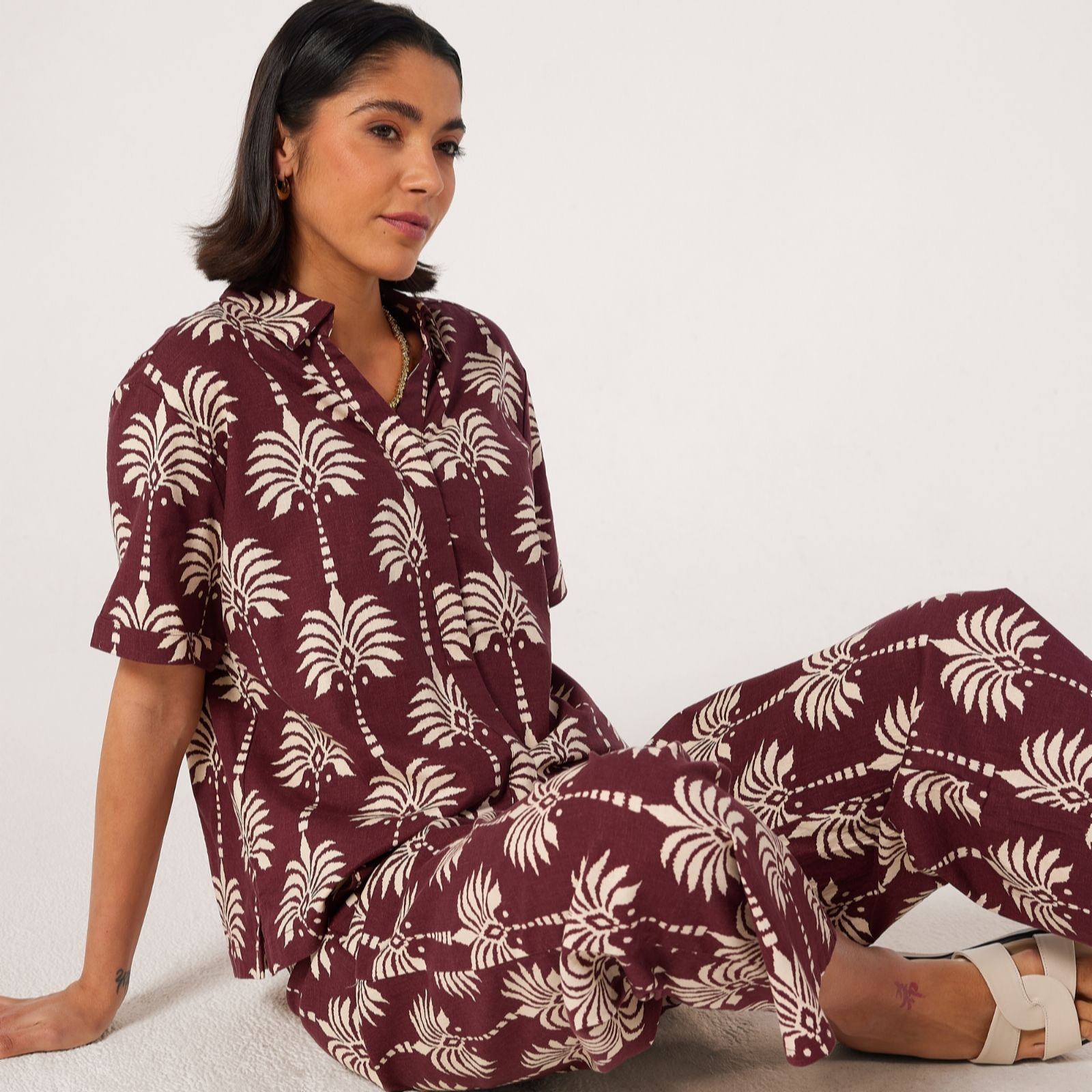 Ben De Lisi Button Through Printed Shirt