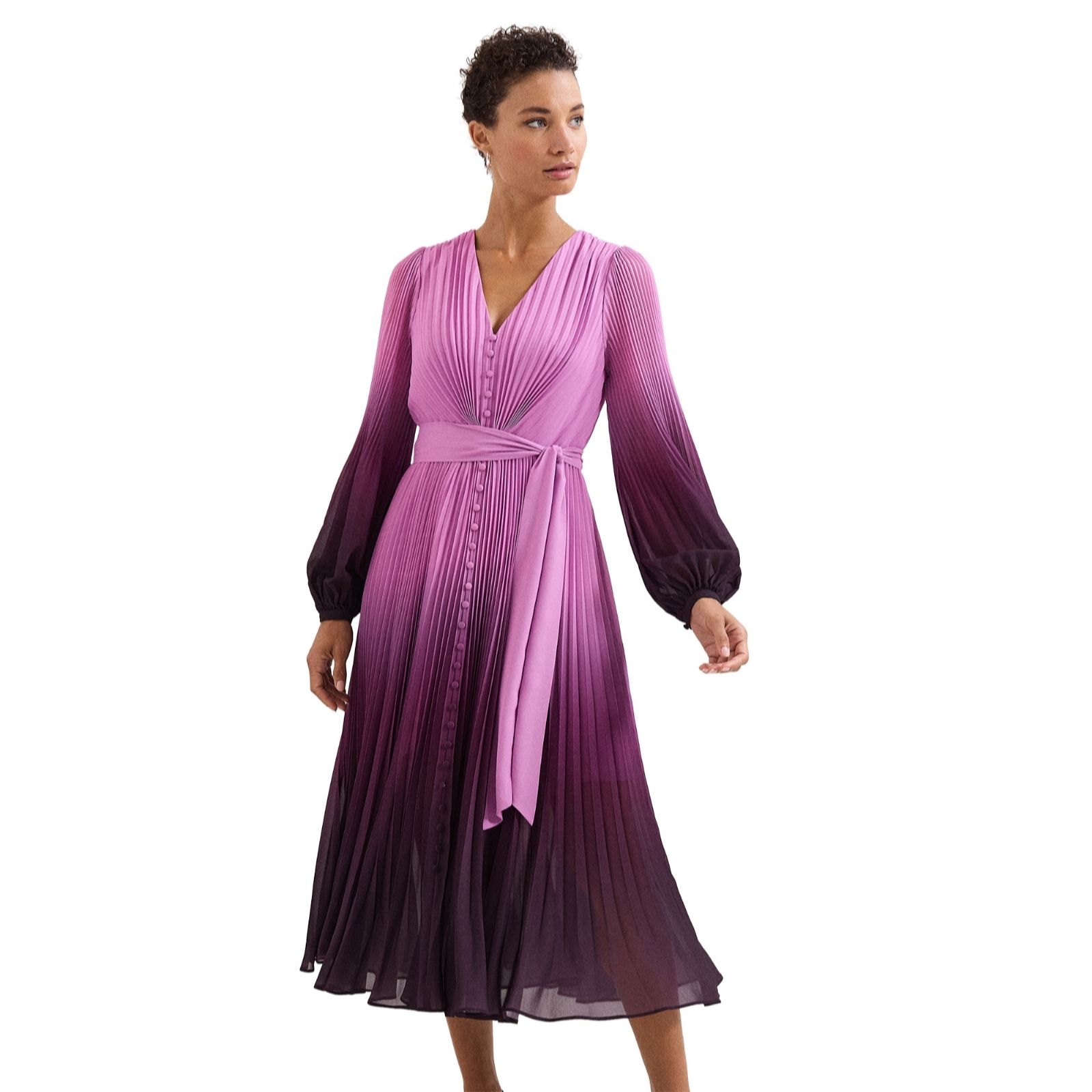 Phase Eight Mira Ombre Midi Dress Standard