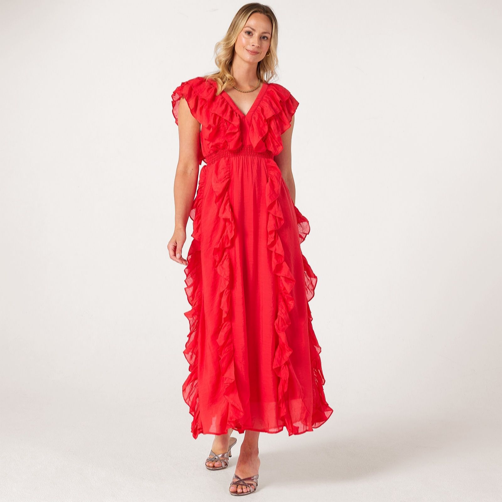 YAS Linala Ruffle Maxi Dress
