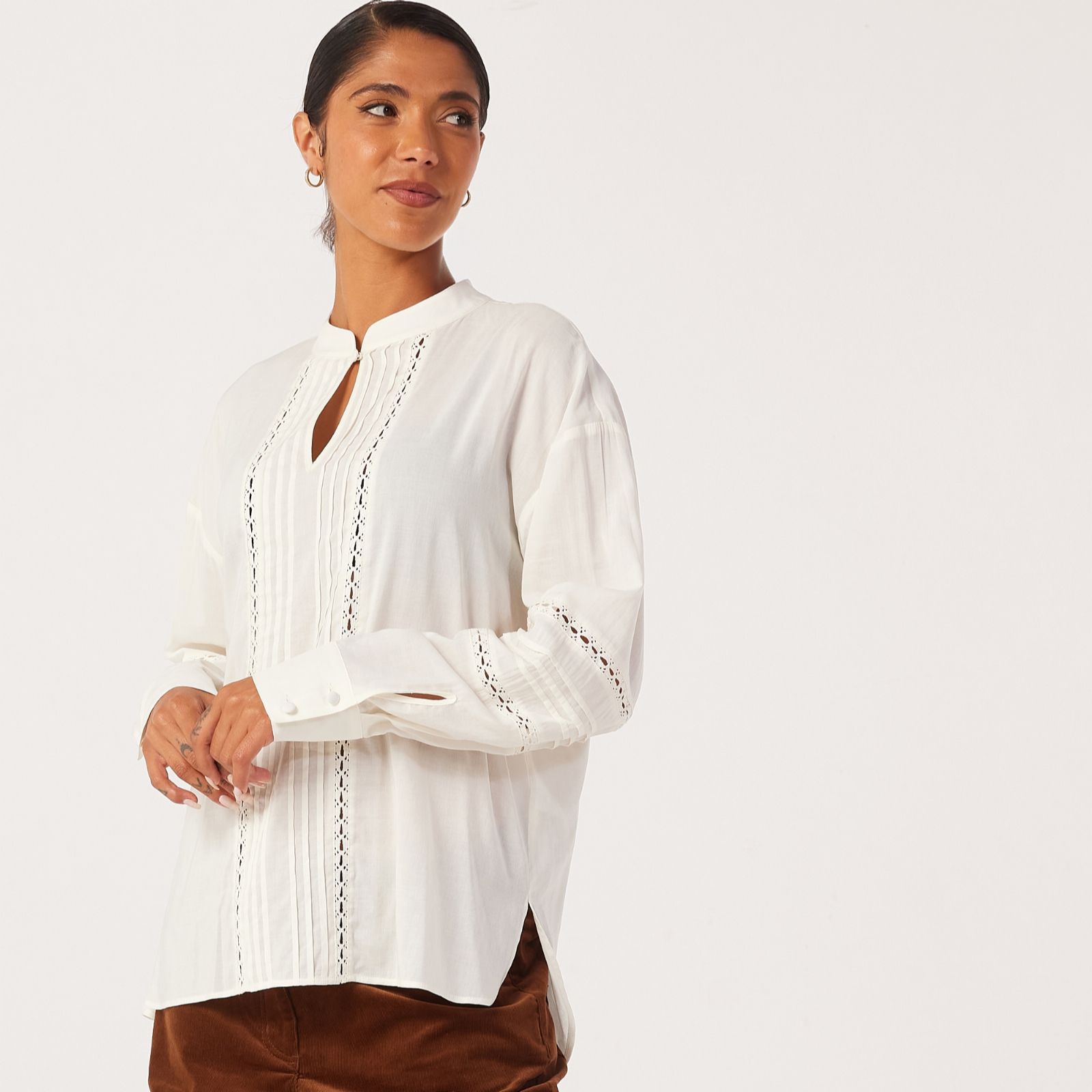 Ben de Lisi Crochet Insert Shirt
