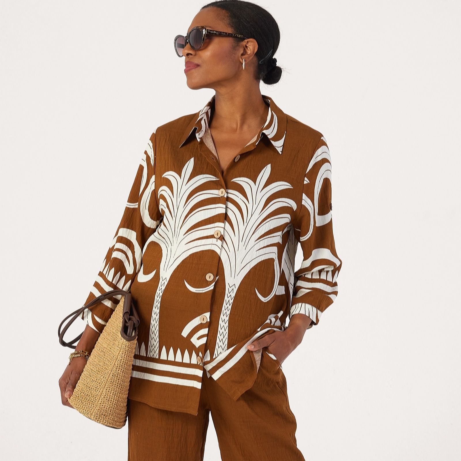 Izabel London Printed Relaxed Shirt