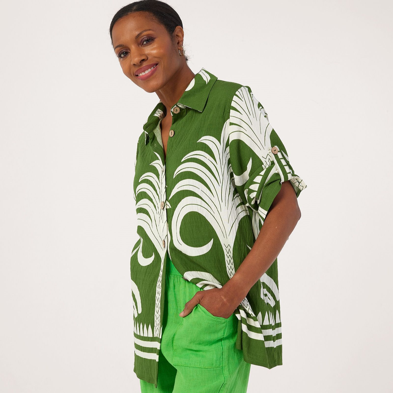 Izabel London Printed Relaxed Shirt