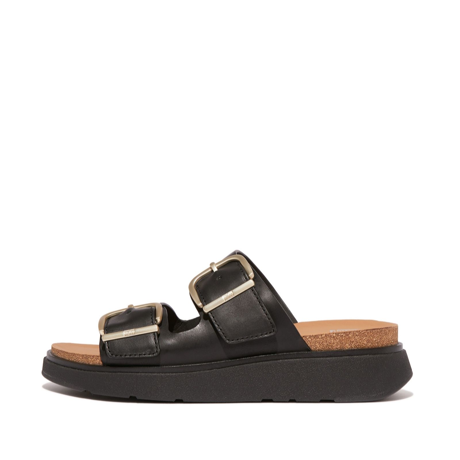 Outlet Fitflop Two-bar Leather Slides Sandal