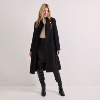 Dorothy Perkins Funnel Neck Belted Coat Standard