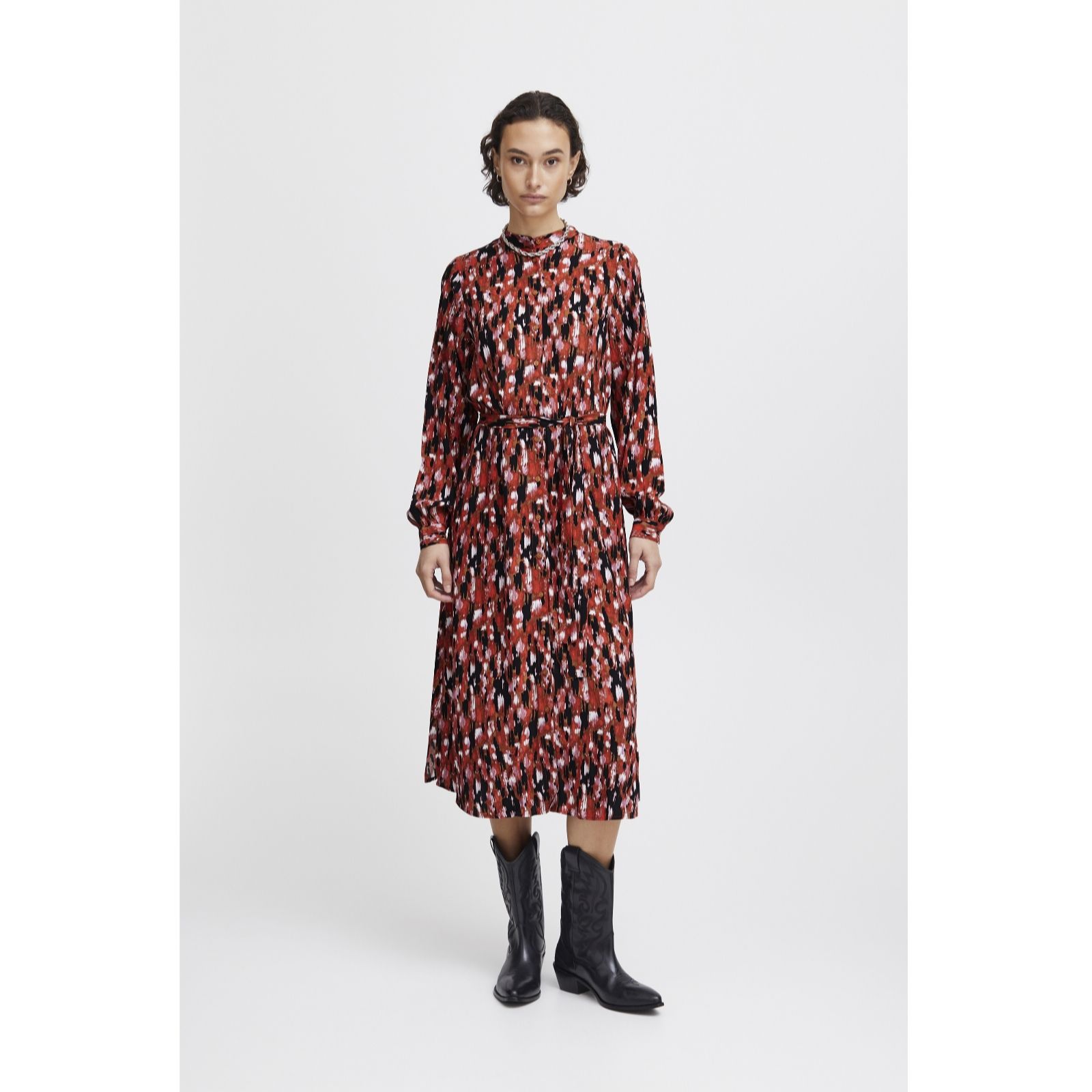 ICHI Ullamay Printed Dress - QVC UK