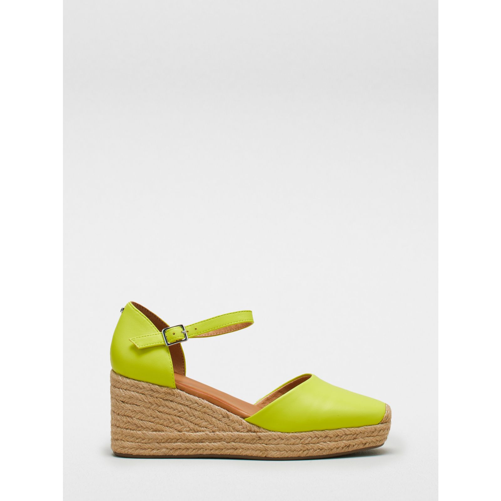 Outlet Moda in Pelle Gialla Leather Wedge Sandal