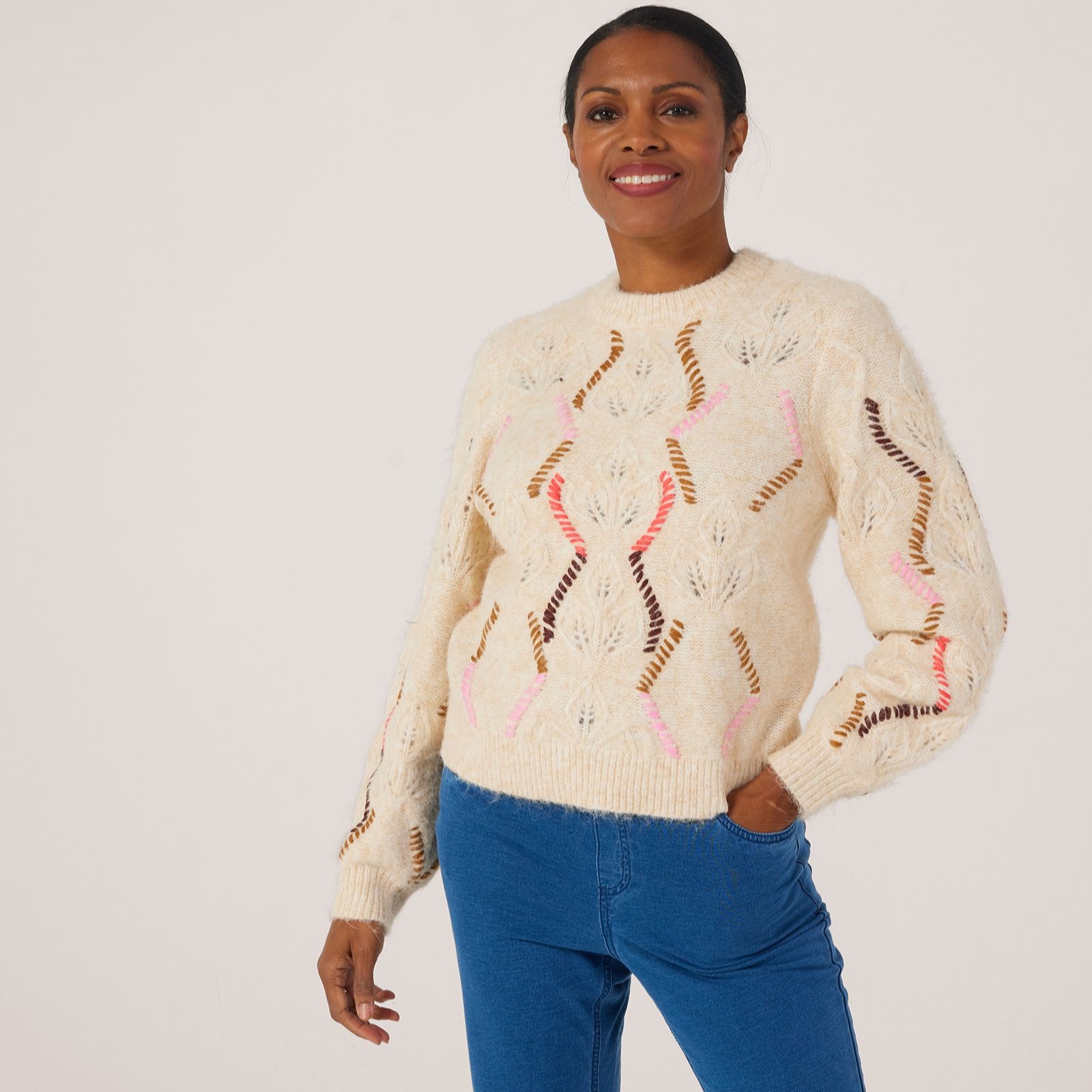 YAS Gabbi Stitch Detail Knitted Jumper