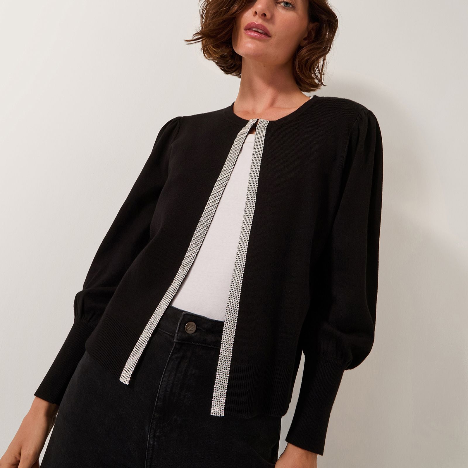 Monsoon Eden Diamante Trim Cardi