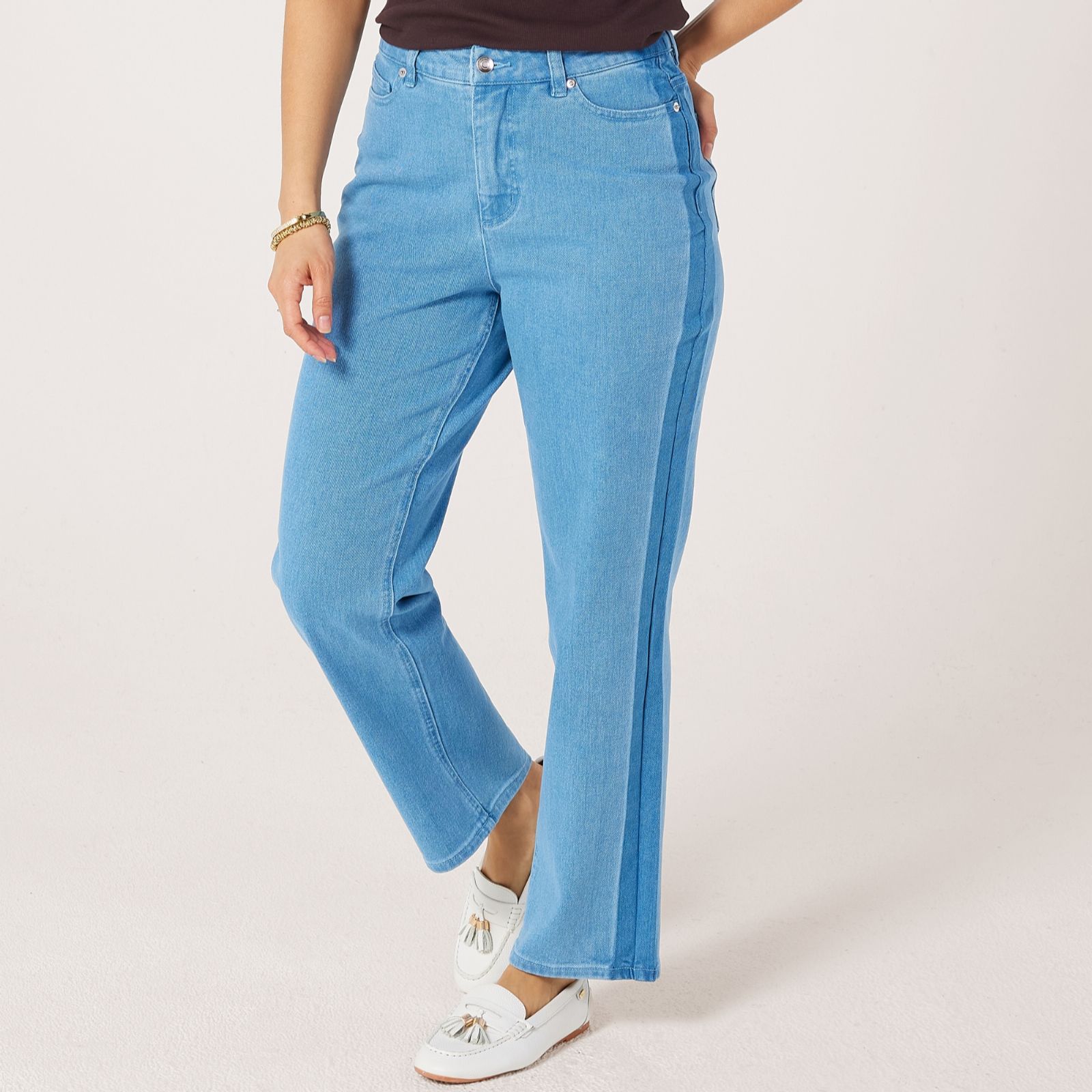 Ruth Langsford Side Stripe Straight leg Jean Petite