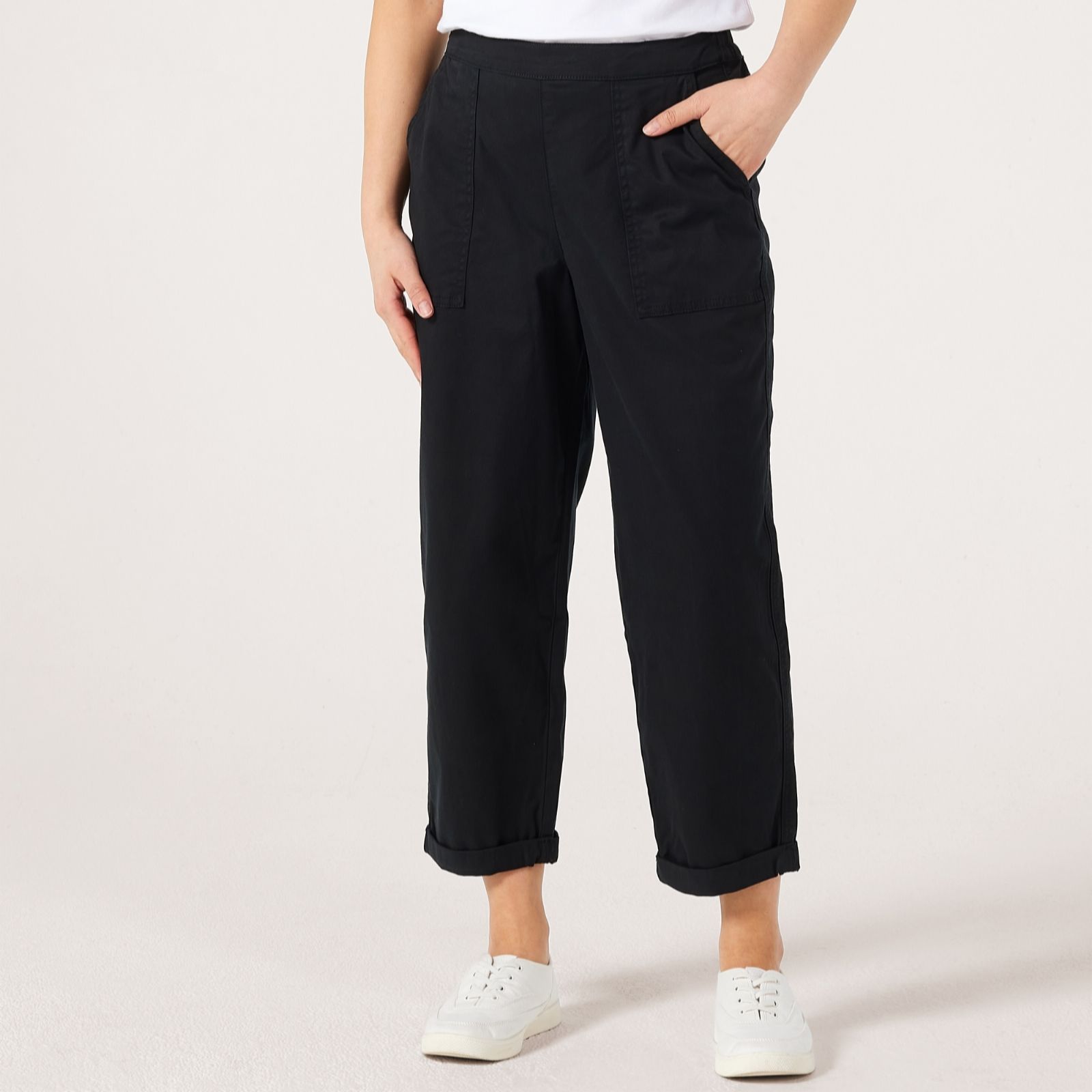 Denim & Co. Woven Cargo Trousers