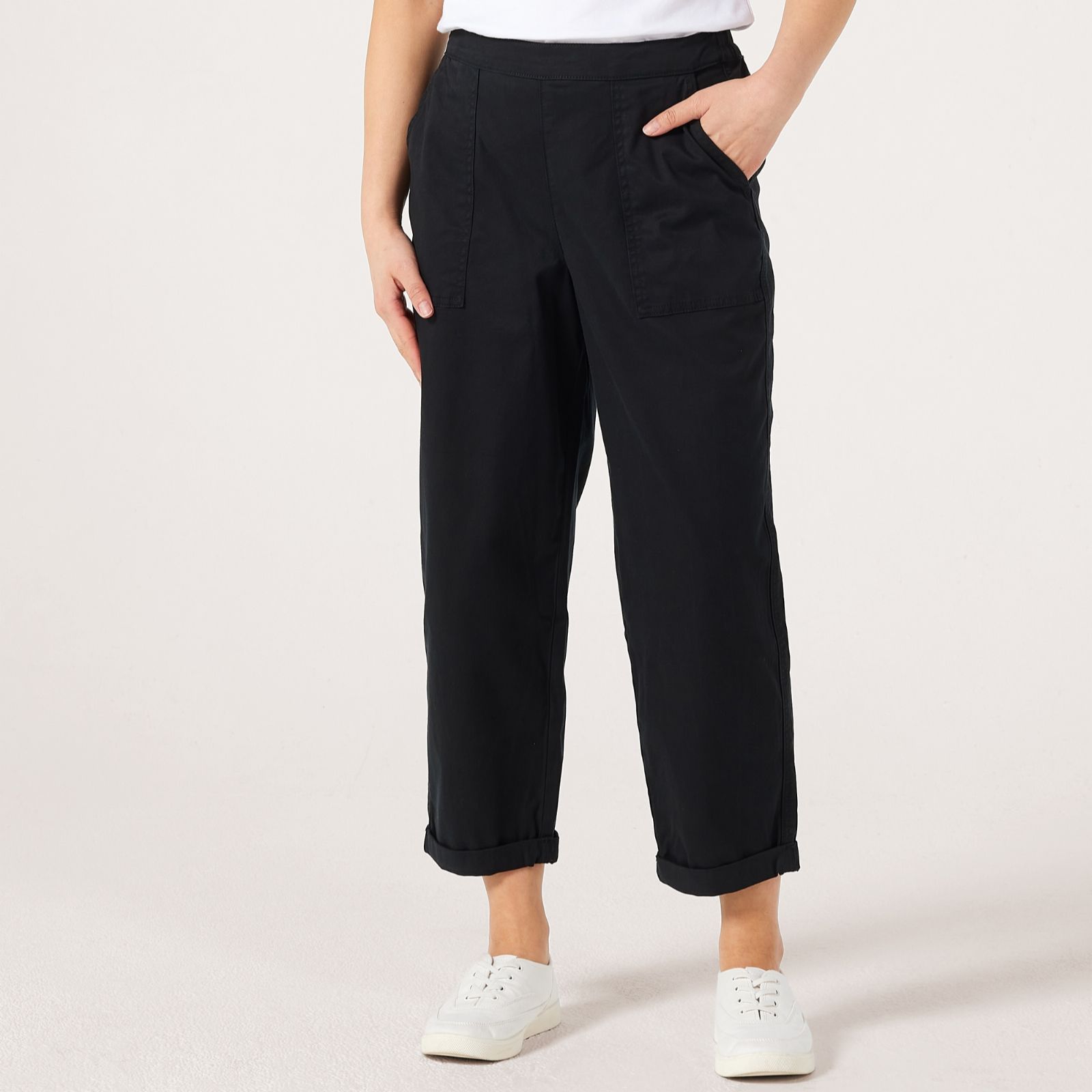 Denim & Co. Woven Cargo Trousers