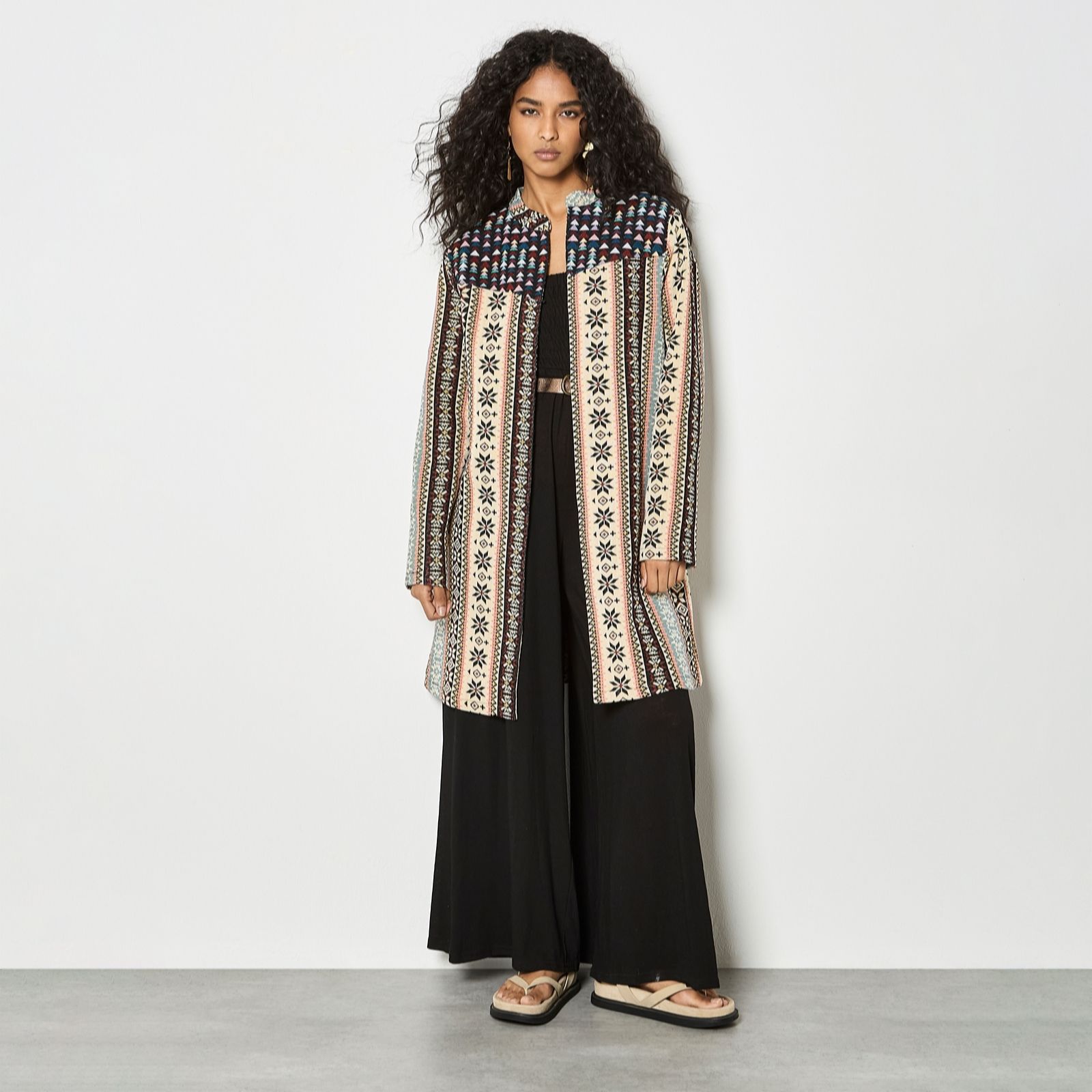 Apricot Boho Tapestry Tunic Jacket