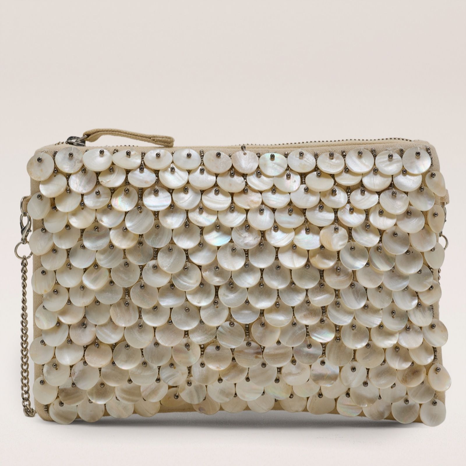  Apricot Pearl Sequin Bag