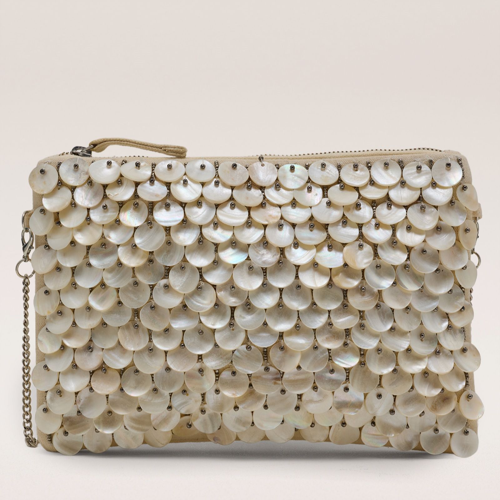 Apricot Pearl Sequin Bag