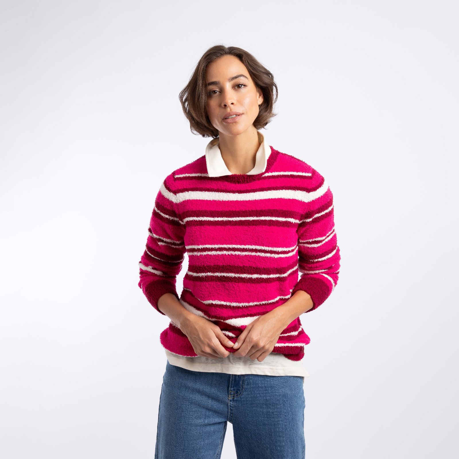 Weird Fish Wanda Cosy Knit Stripe Jumper