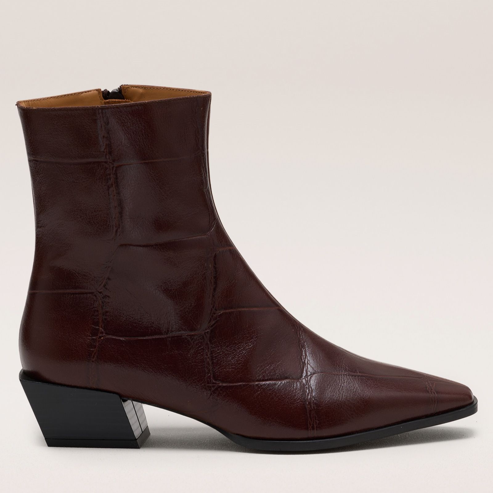 Dansi Leather Croc Boot