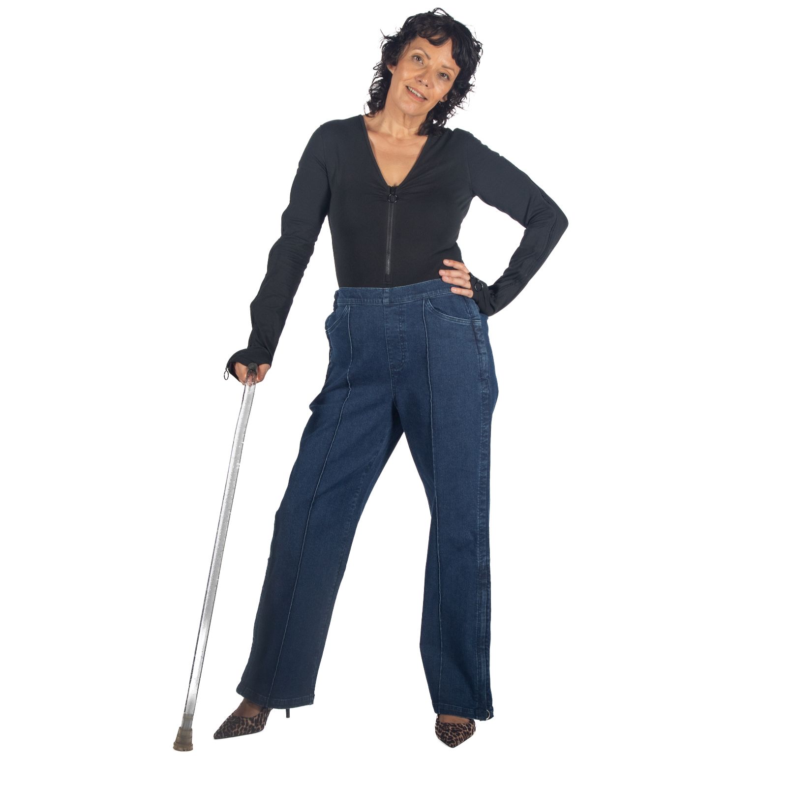 Unhidden Bonnie Wide Leg Pintuck Jean