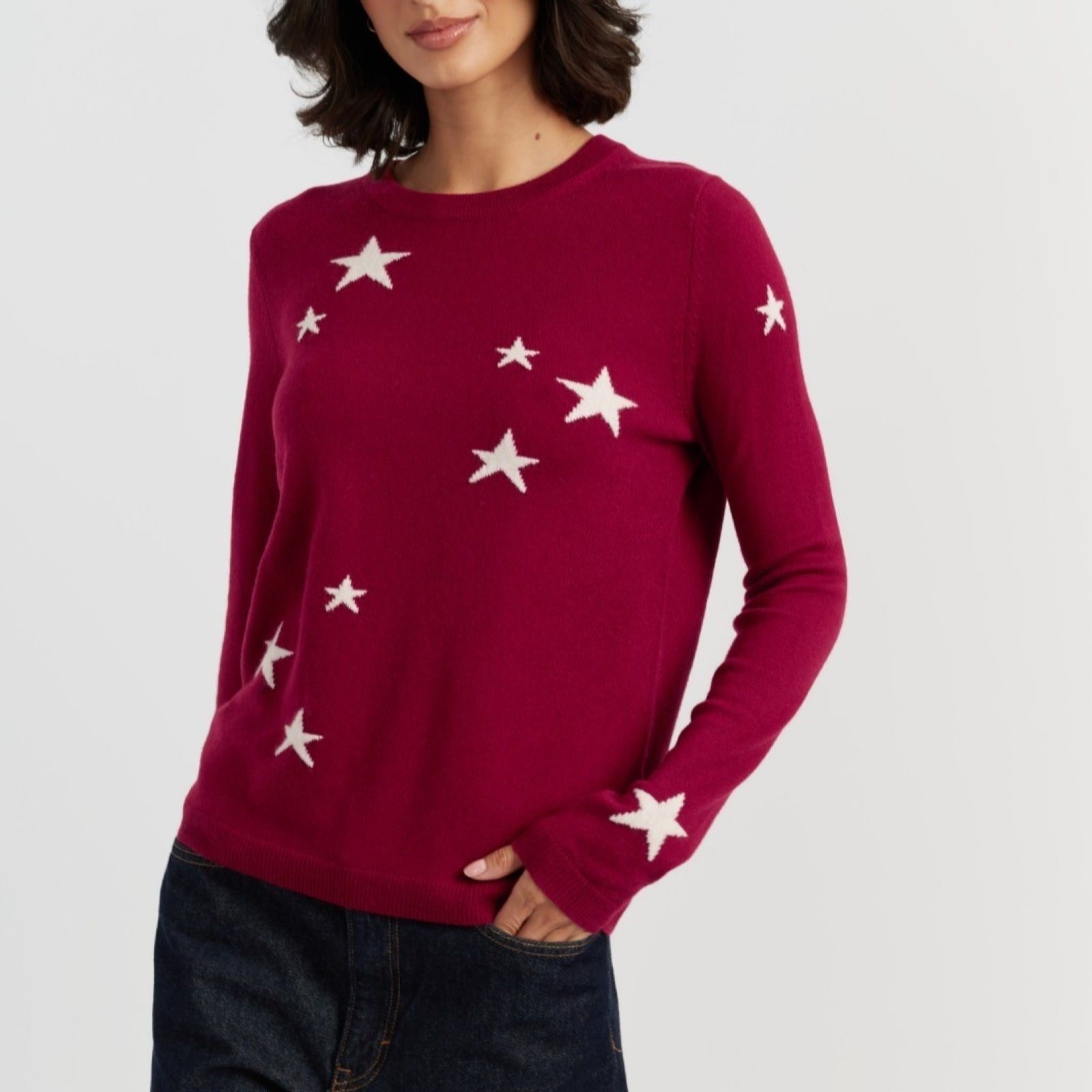 Chinti & Parker Wool Cashmere Blend Knitted Star Jumper