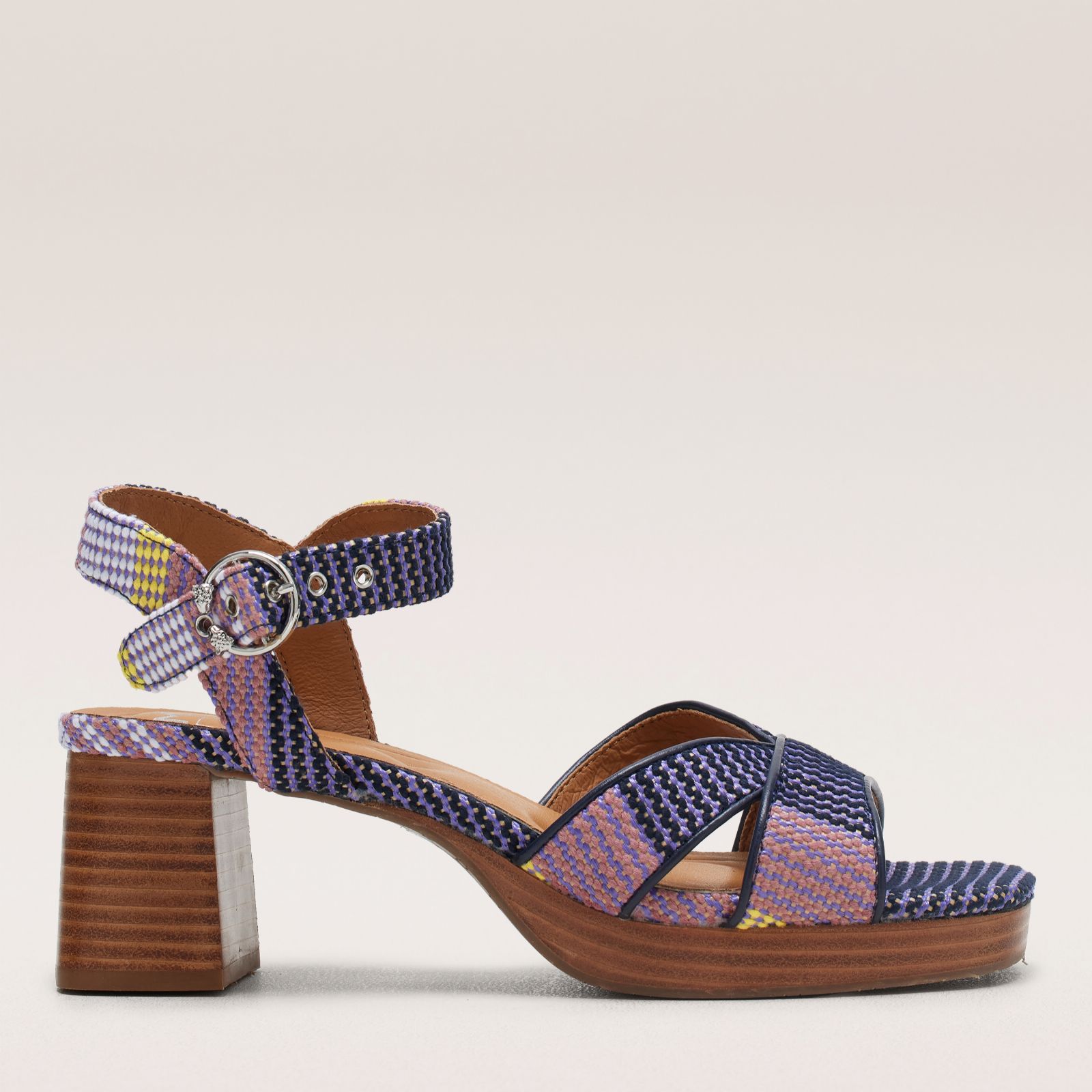 Moda In Pelle Grechian Textile Heeled Sandal