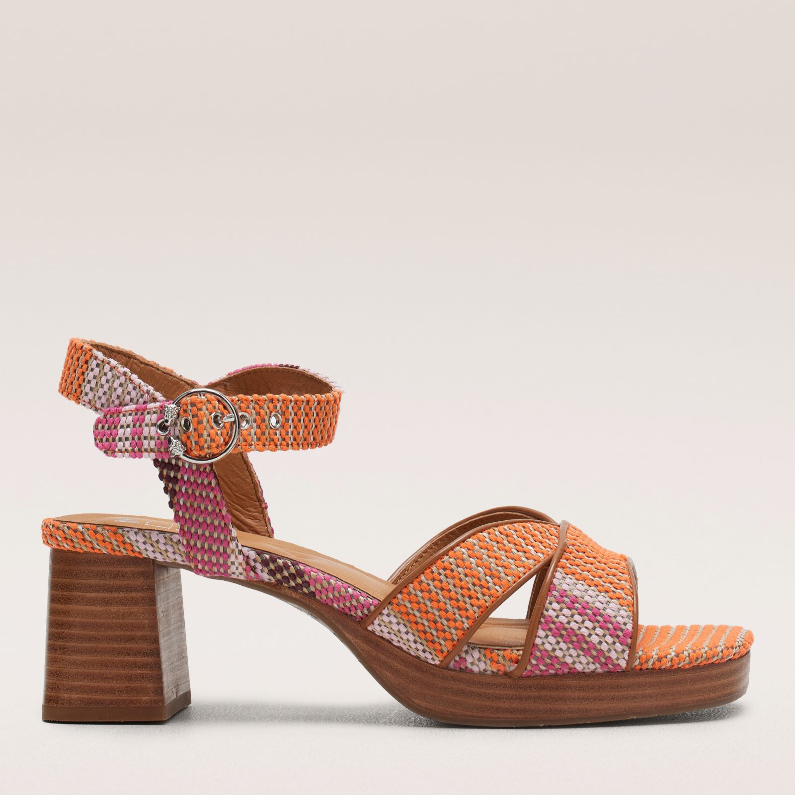 Moda In Pelle Grechian Textile Heeled Sandal