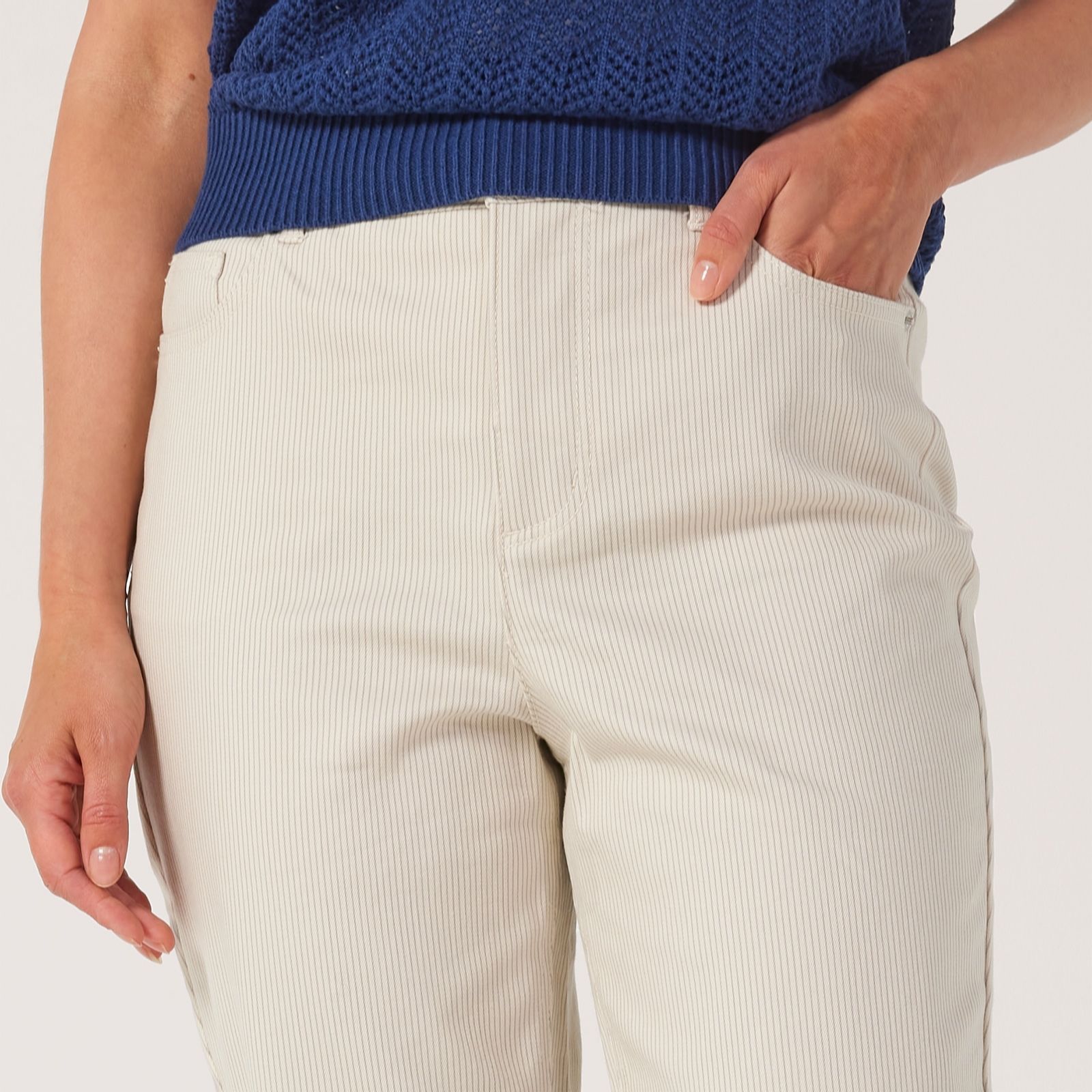 Ruth Langsford Ankle Stripe Jeans Petite
