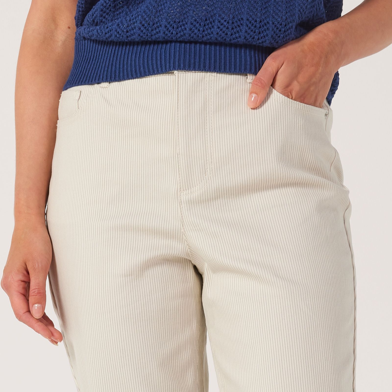 Ruth Langsford Ankle Stripe Jeans Petite