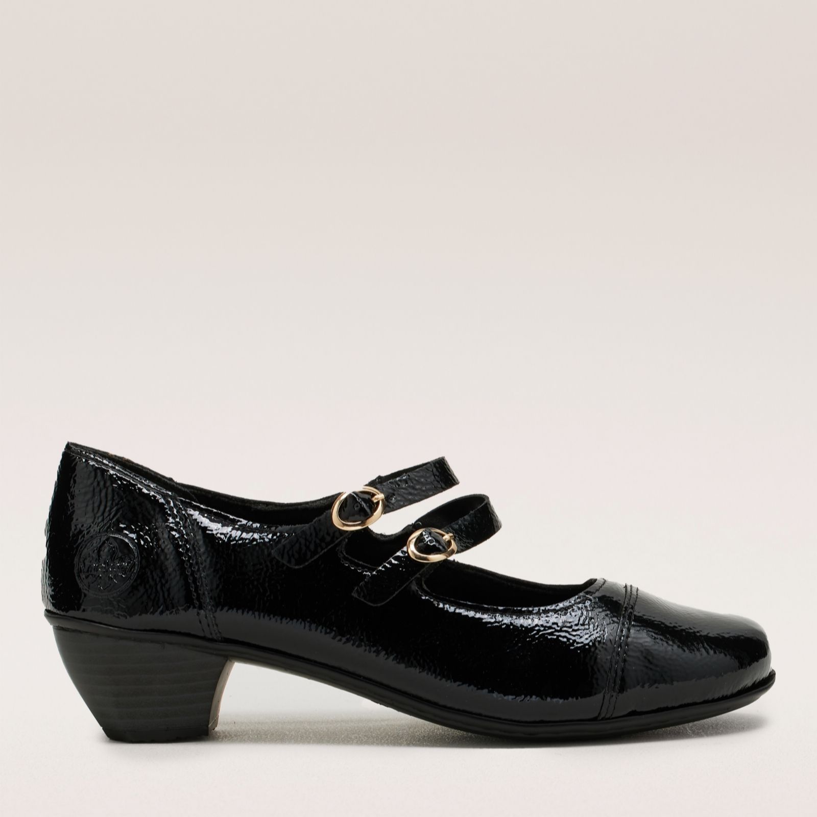 Rieker Double Strap Heeled Shoe