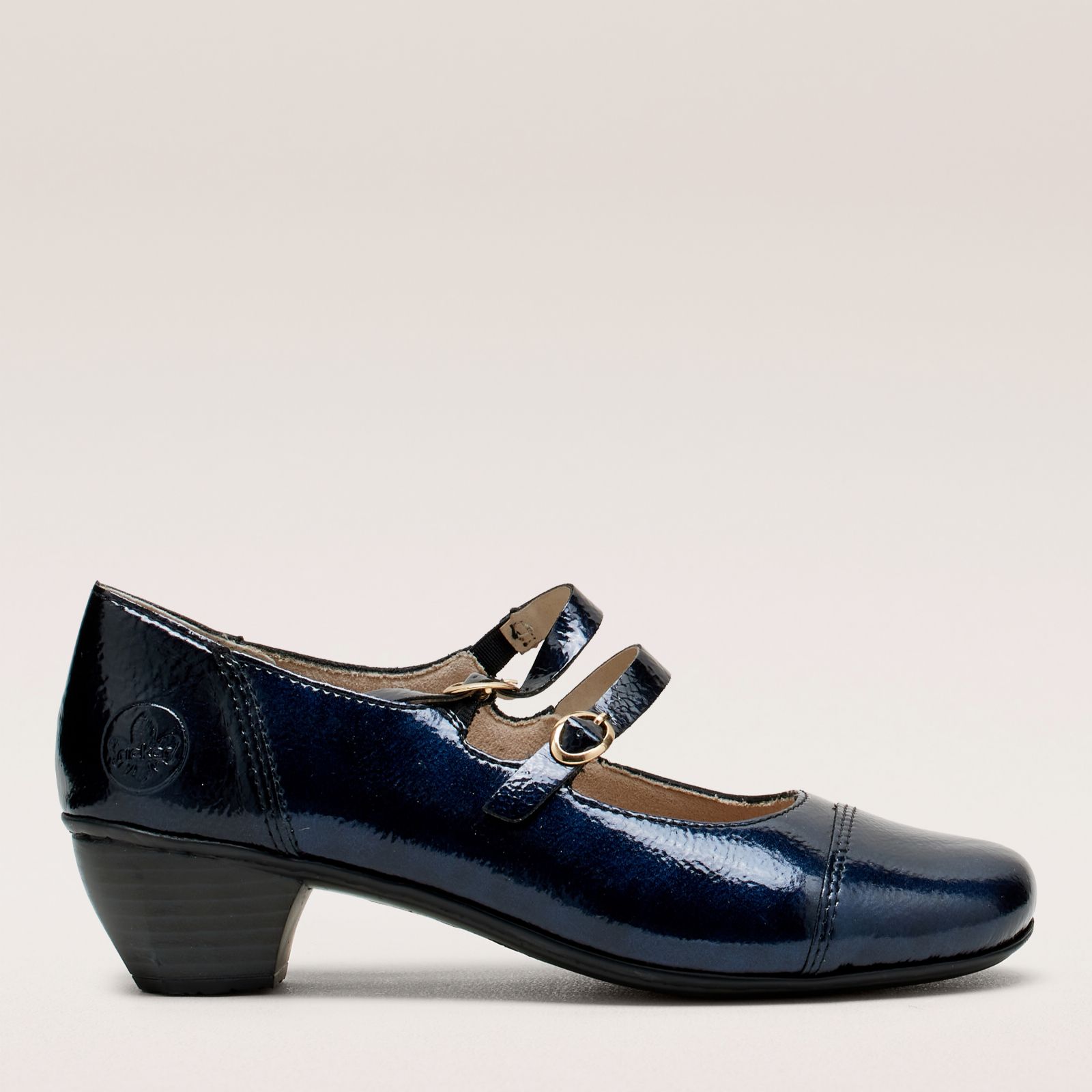 Rieker Double Strap Heeled Shoe