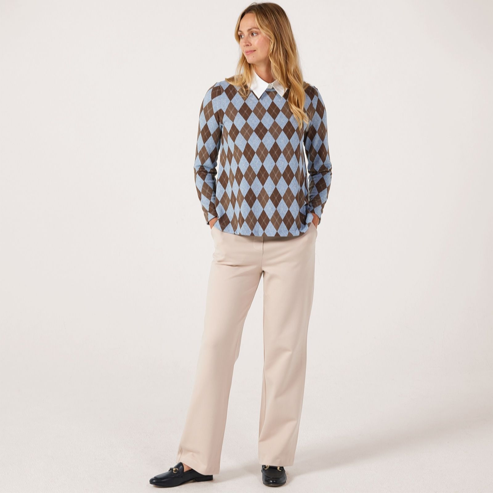 Kim & Co Strech Ponte Mary Straight Leg Standard Trousers with Pockets