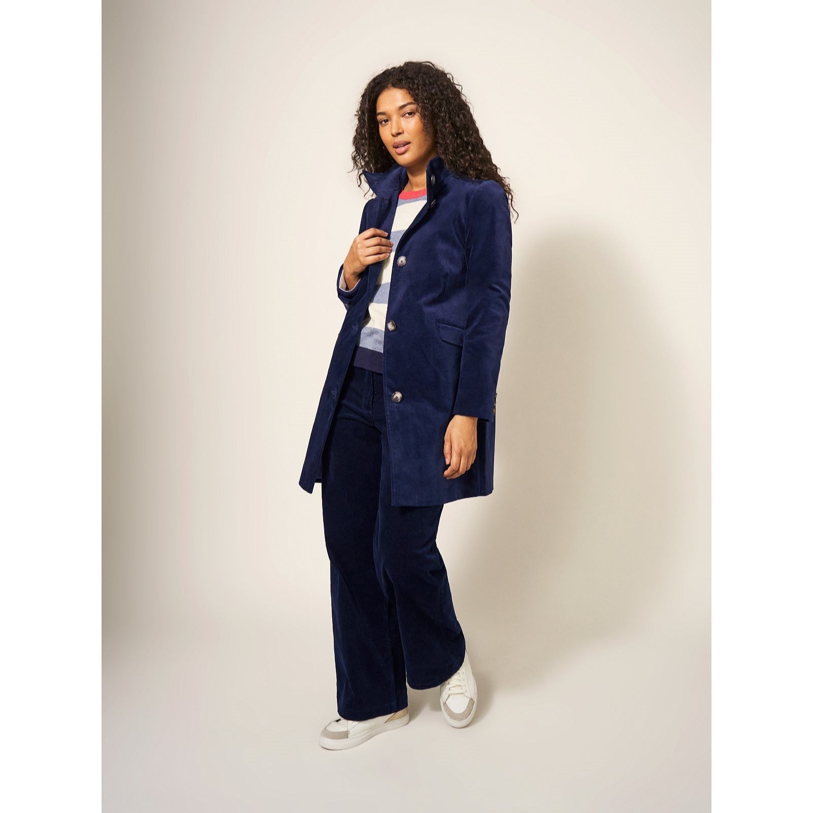 White Stuff Karla Velvet Coat
