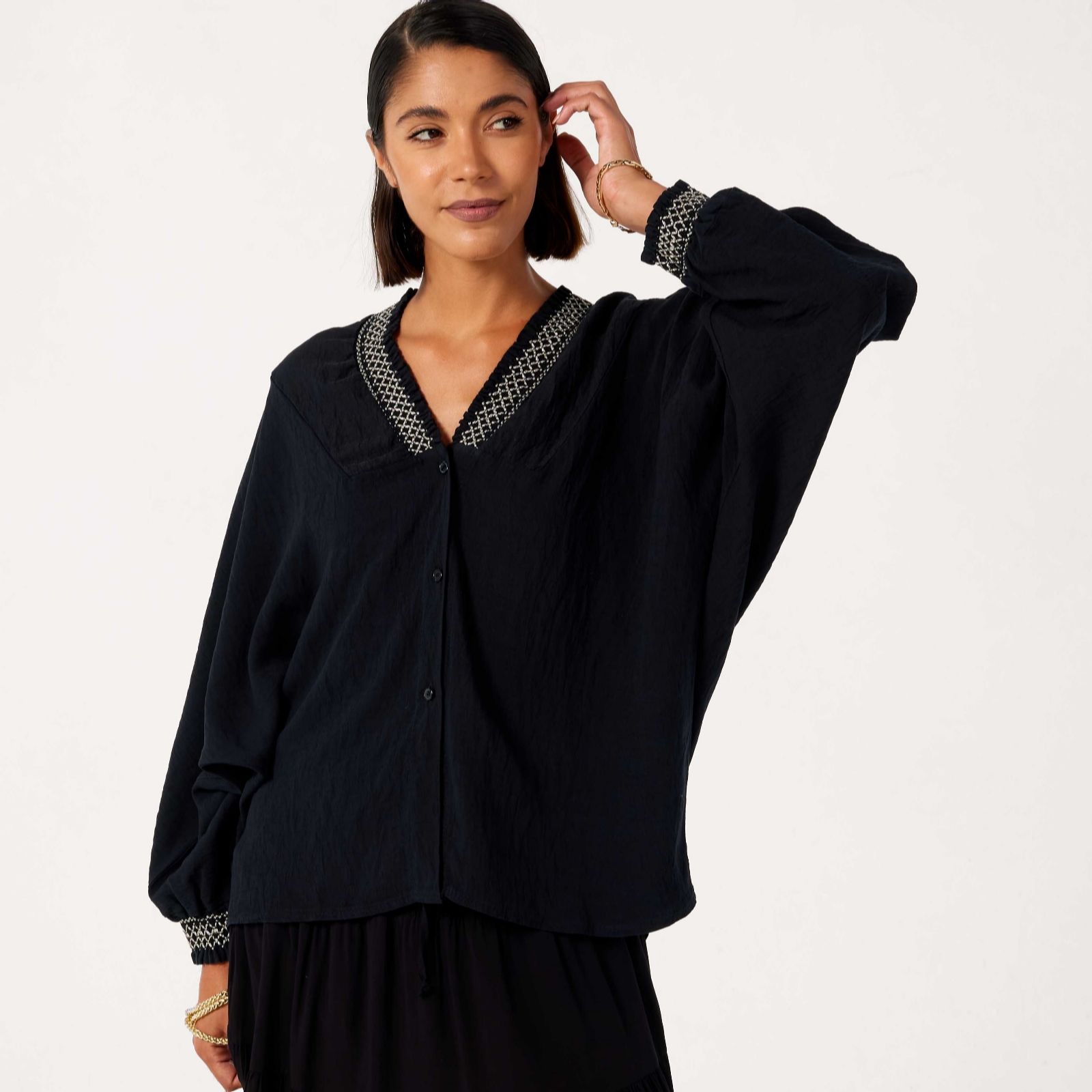 Izabel London Embroidered Shirt