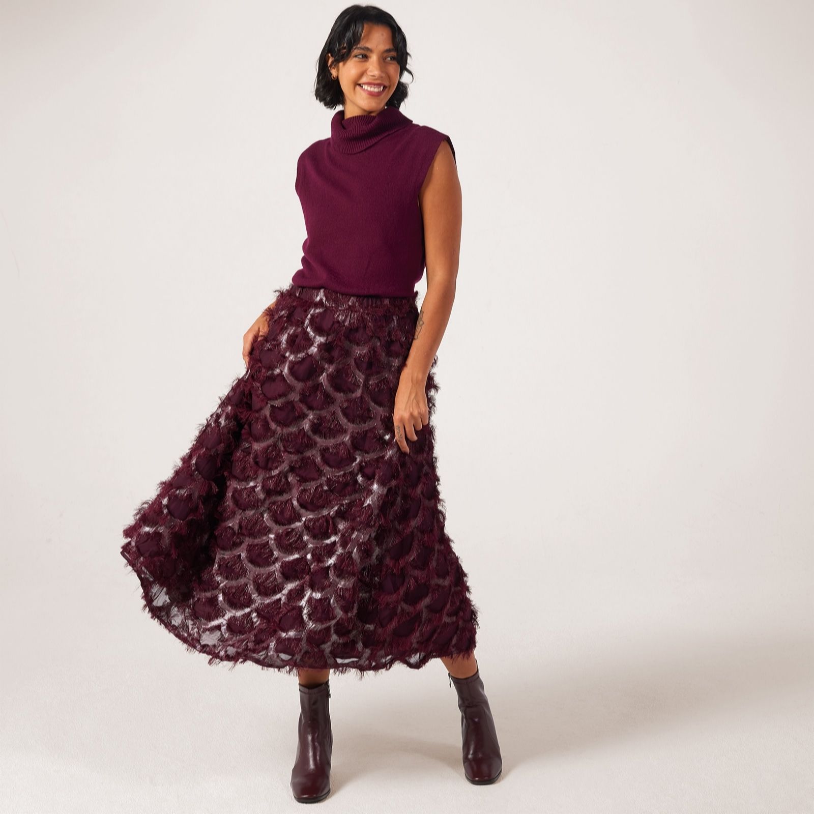 YAS Pazilla Textured Skirt