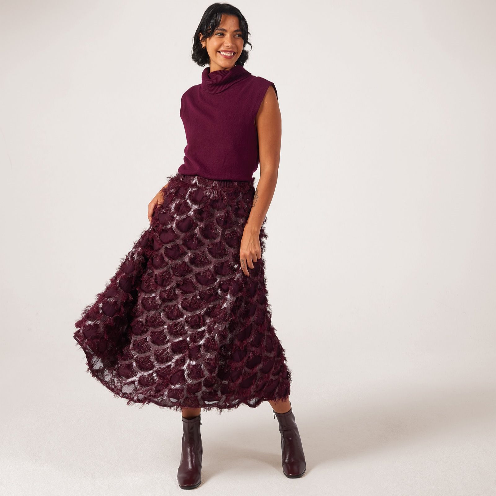 YAS Pazilla Textured Skirt