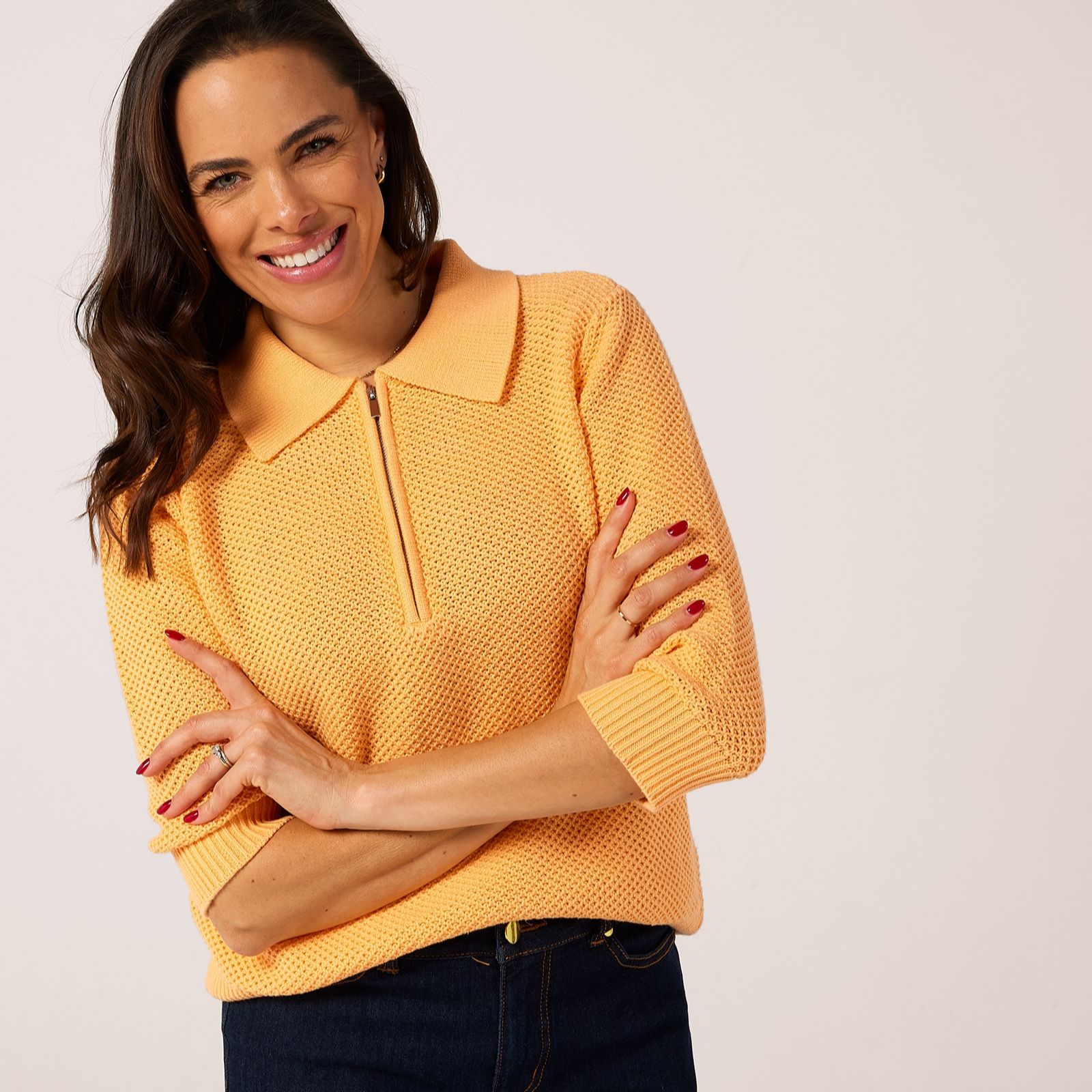 Ruth Langsford Half Zip Collared Neck Jumper