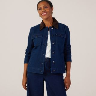 Ruth Langsford Denim Jacket with Cord Collar
