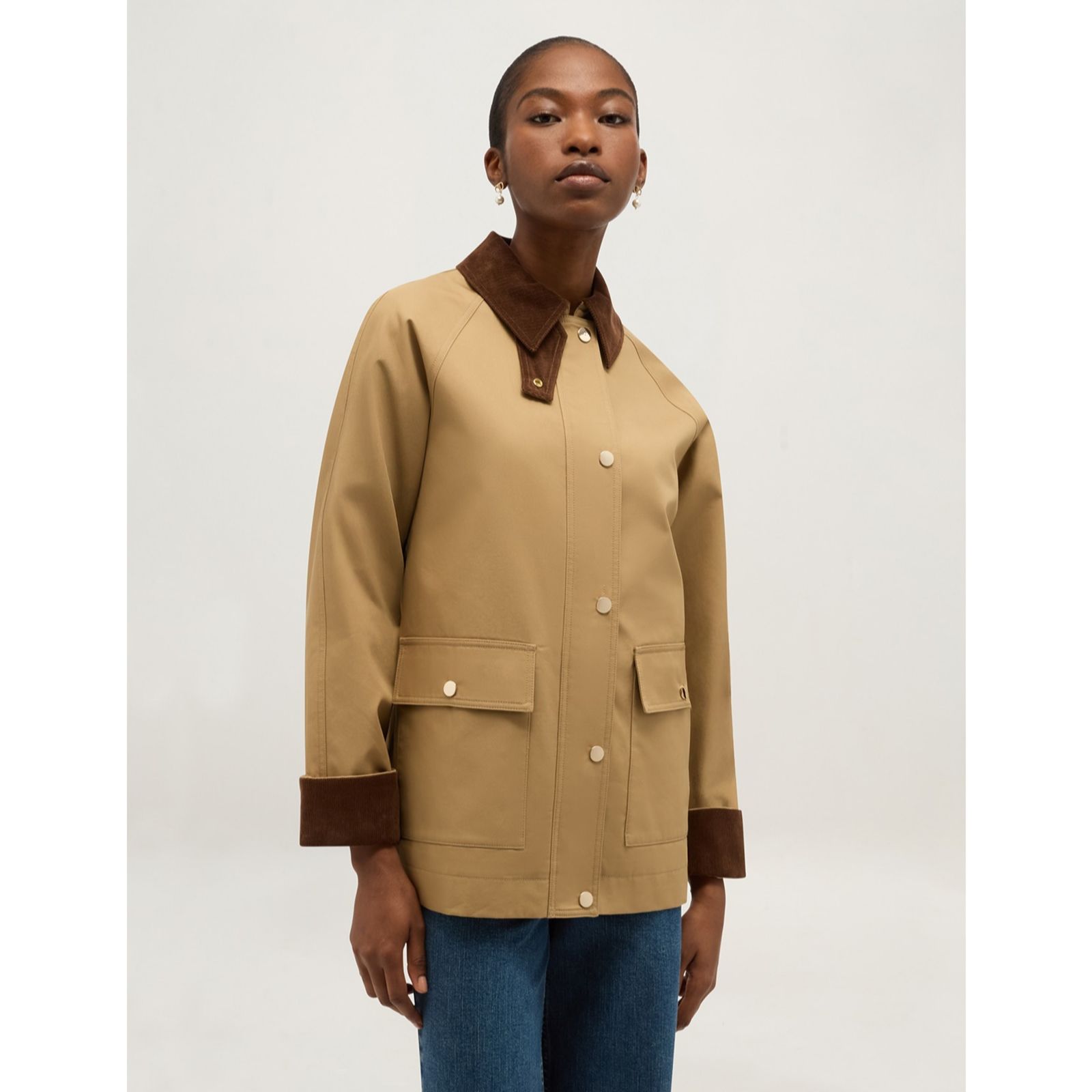 Hobbs London Cotton Cord Collar Gabby Barn Jacket