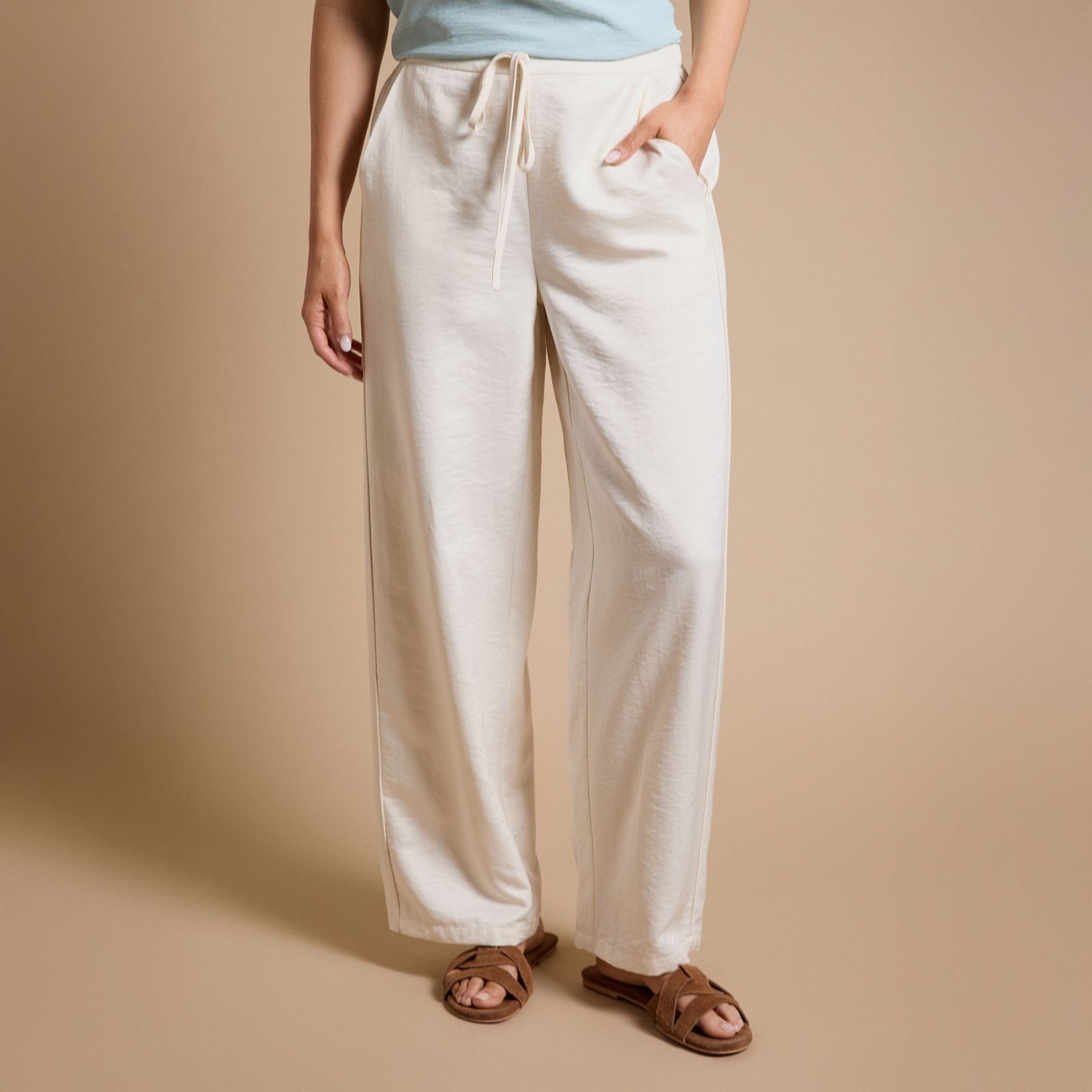 Dorothy Perkins Satin Relaxed Drawstring Trouser Standard