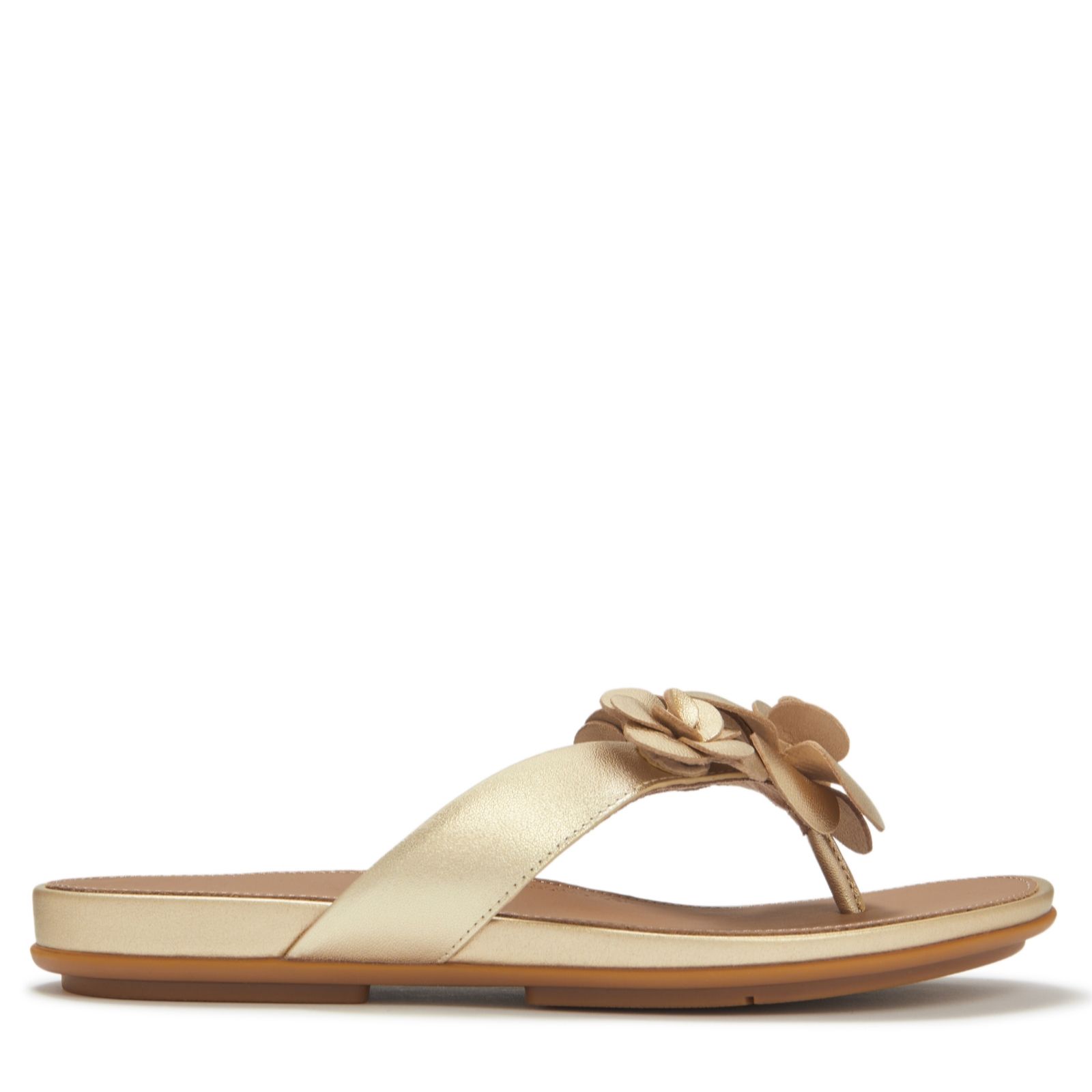 Outlet Fitflop Gracie Flower Leather Flip-Flops