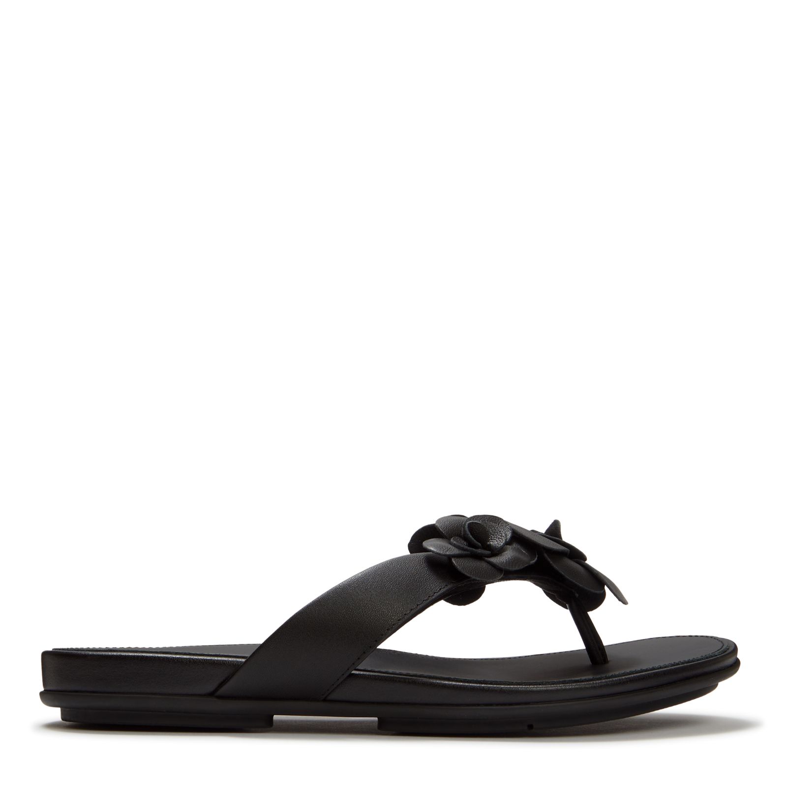 Outlet Fitflop Gracie Flower Leather Flip-Flops