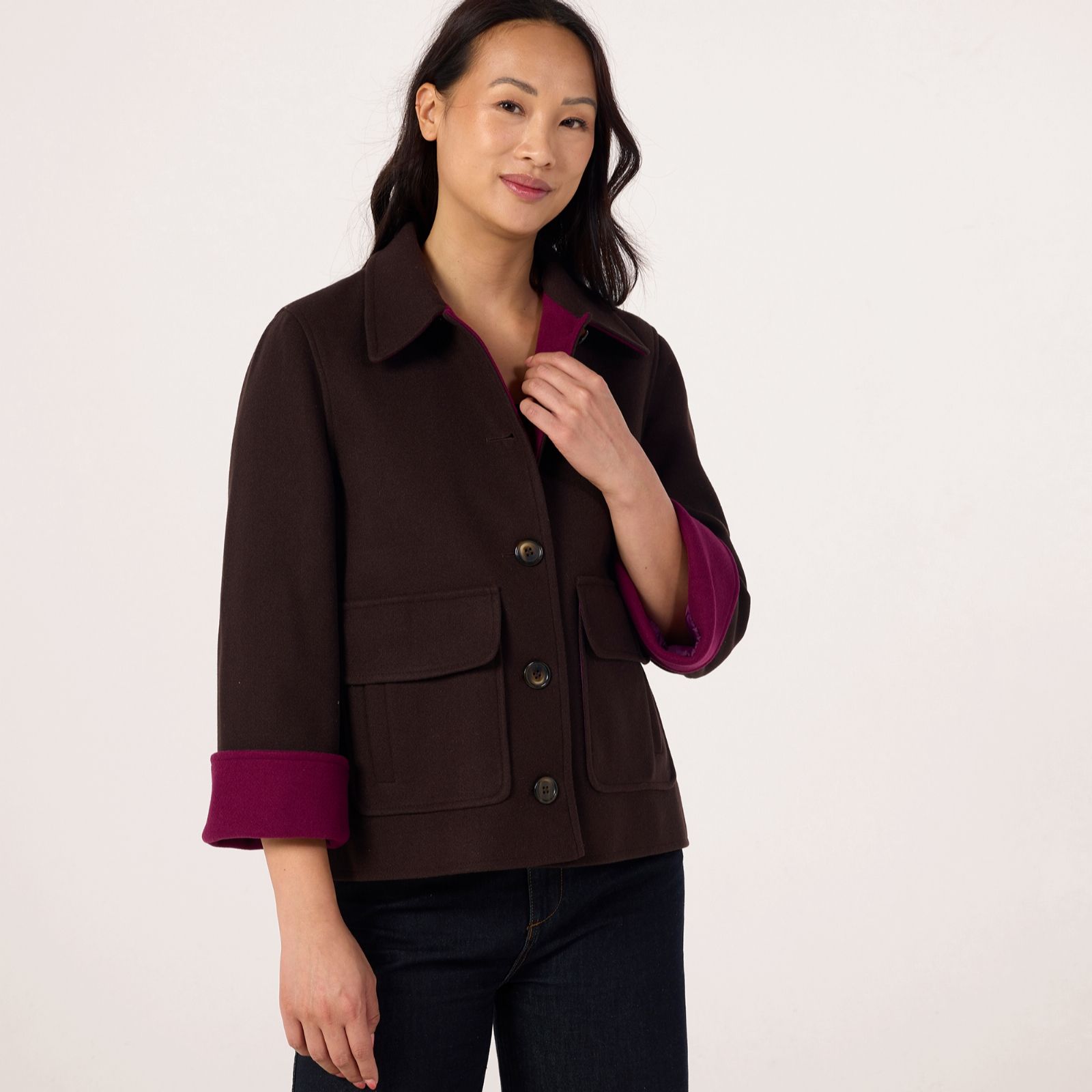 Helene Berman Two Tone Super Soft Jacket
