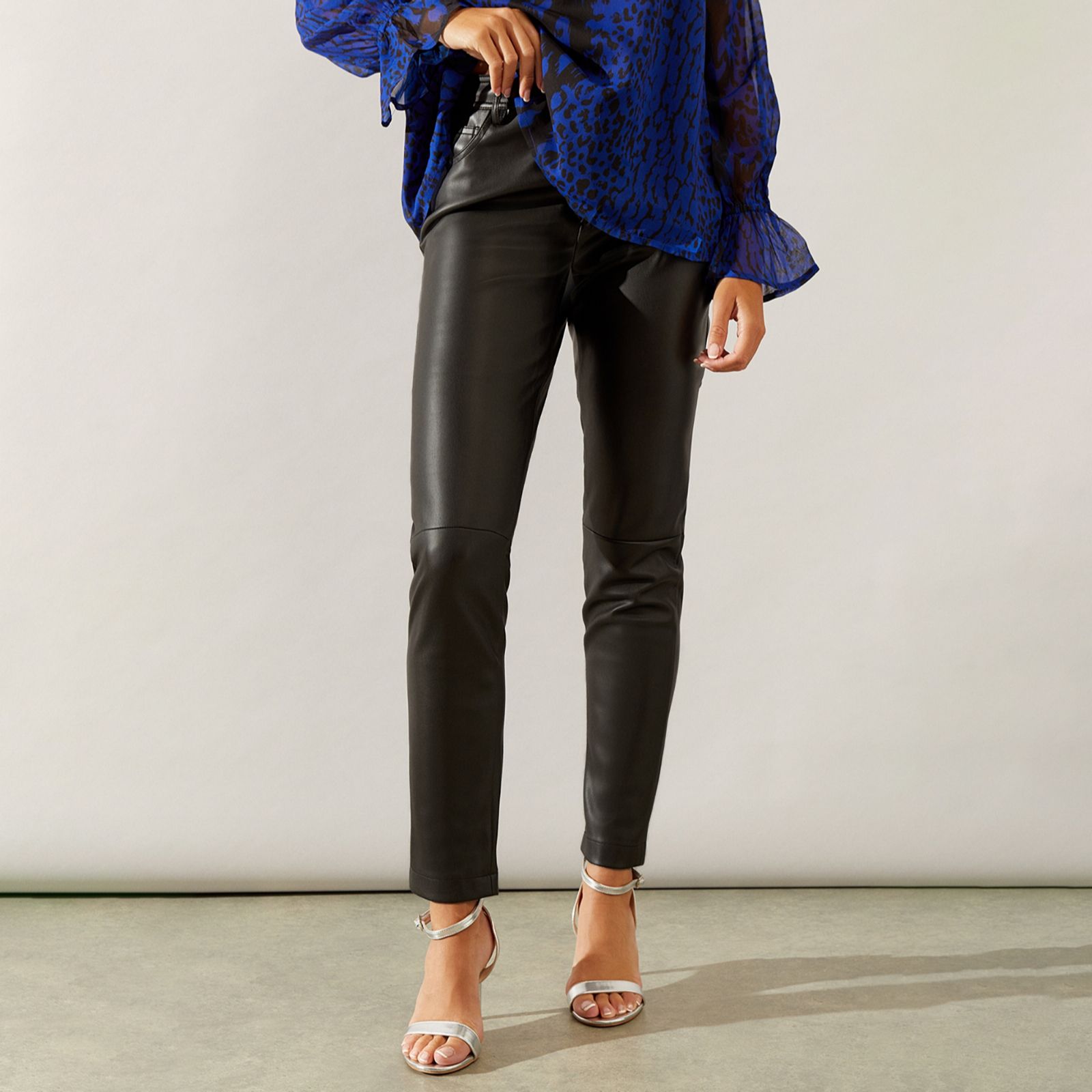 Wallis Faux Leather Jeans