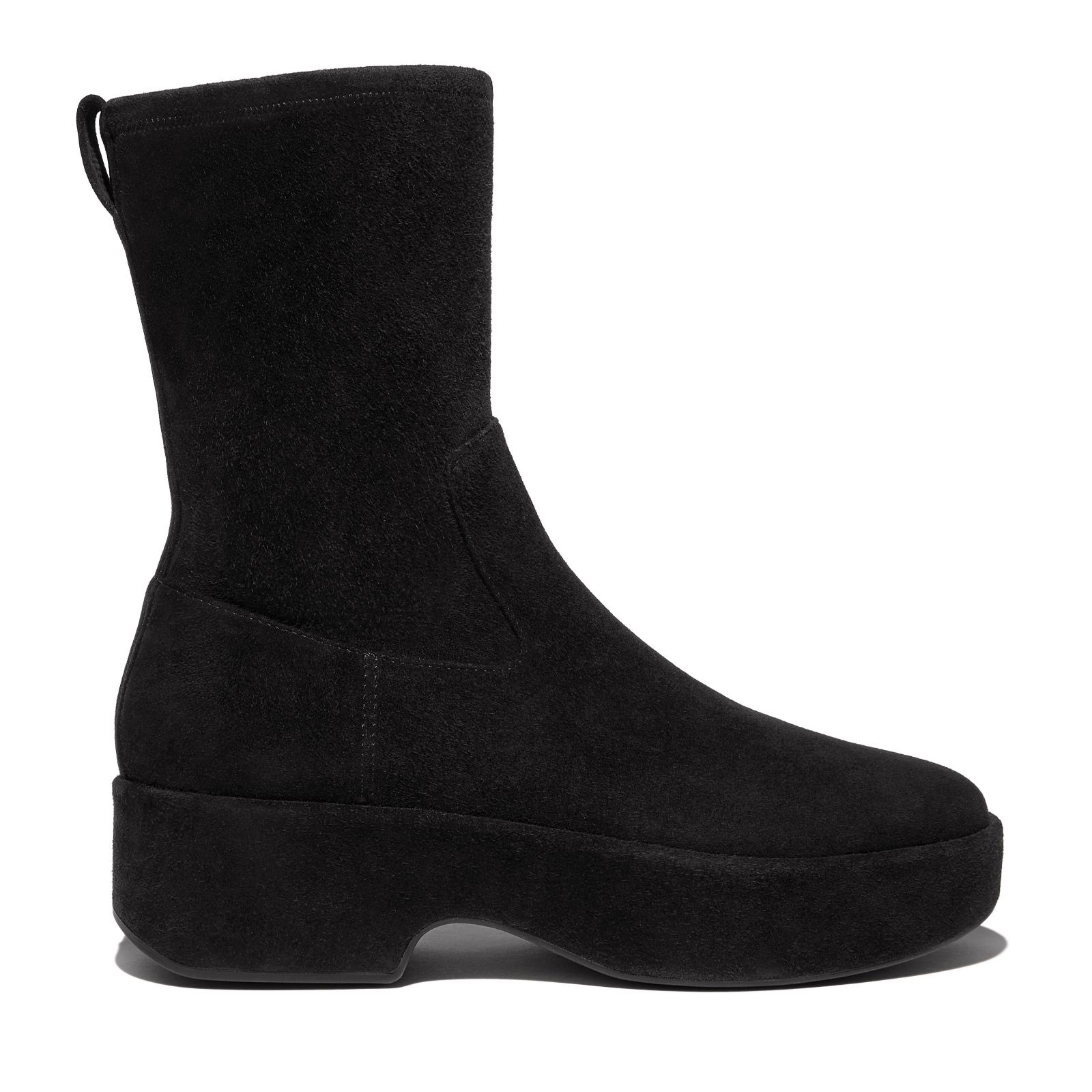 Fitflop F-Luma Stretch Suede Demi-Wedge Mid-Calf Boot