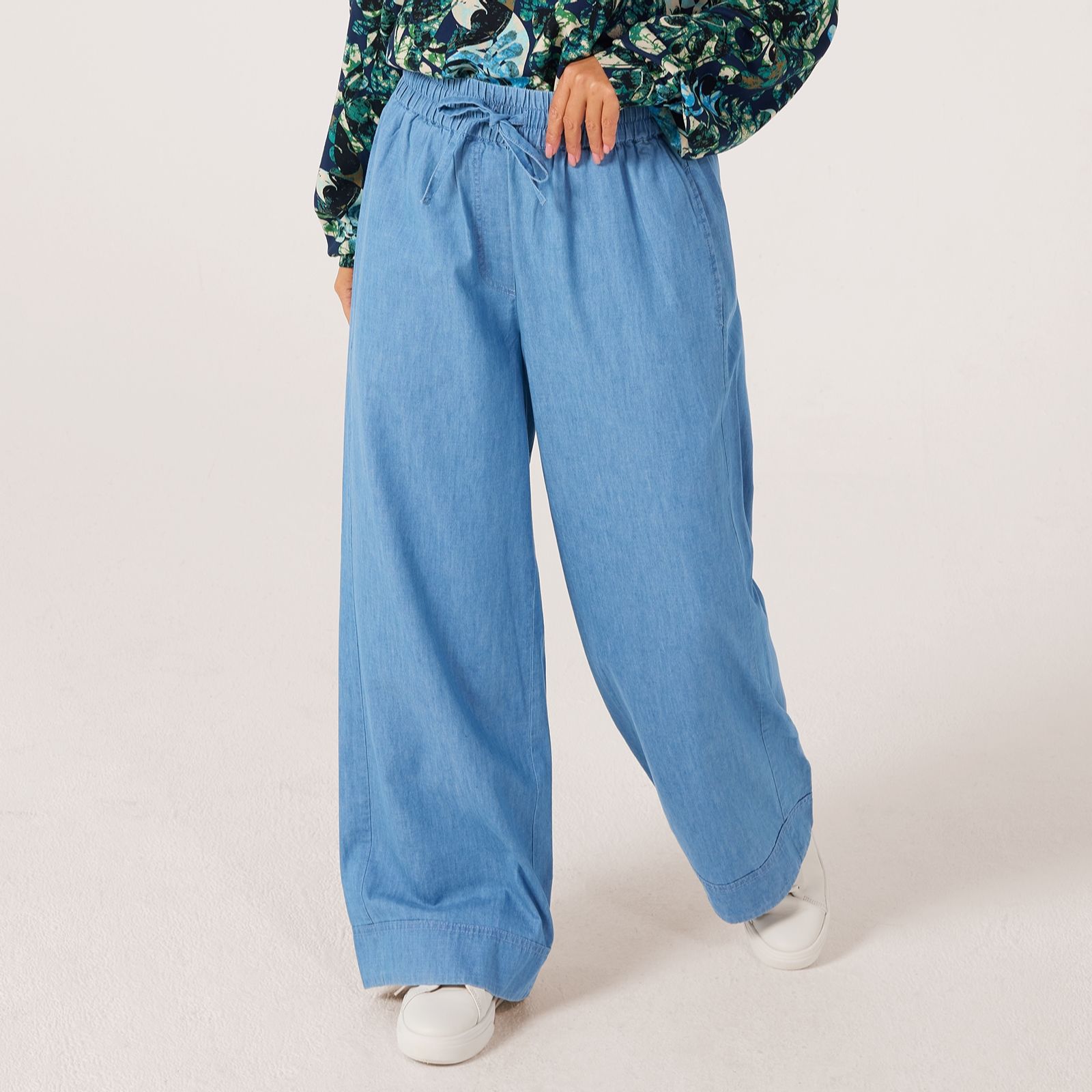 Masai Copenhagen Paxine Cotton Denim Wide Leg Trouser