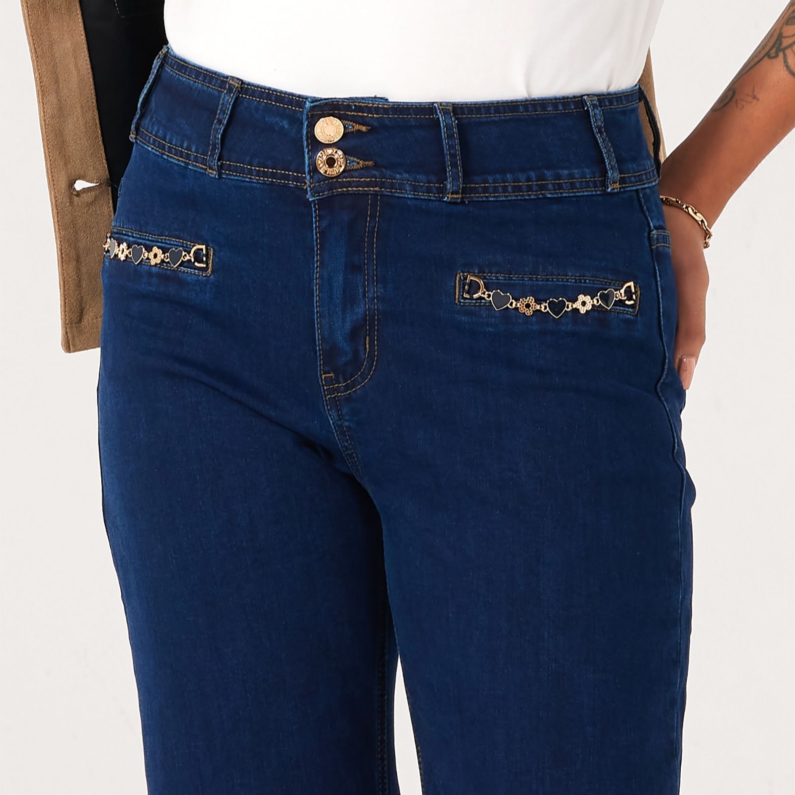 Izabel London Straight Leg Indigo Jeans